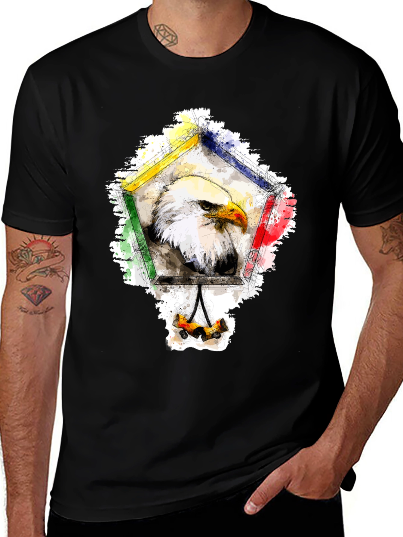 Variant 7 of Bald Eagle Framed T-Shirt