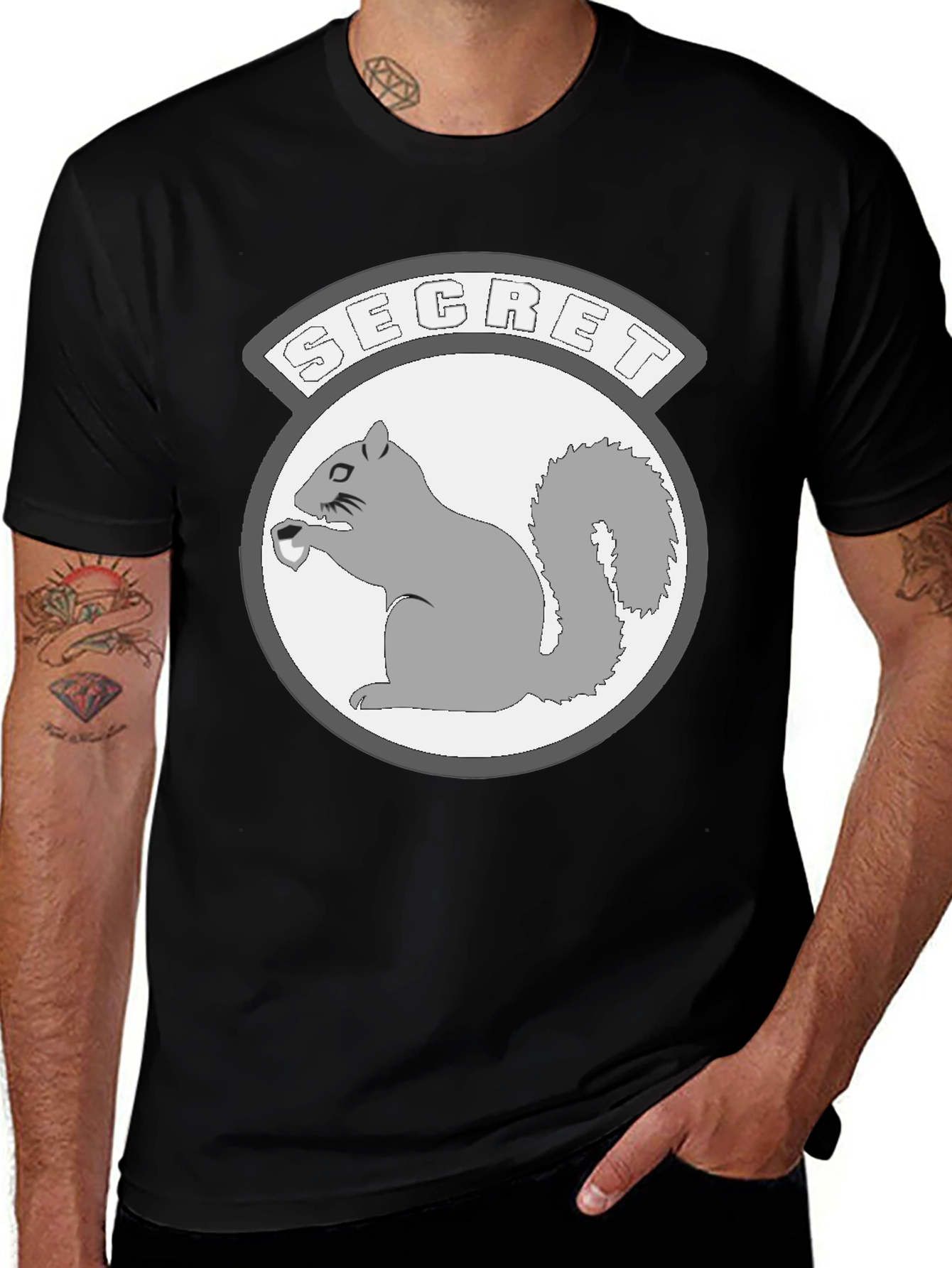 Variant 25 of Secret Squirrel Graphic T-Shirt - Black