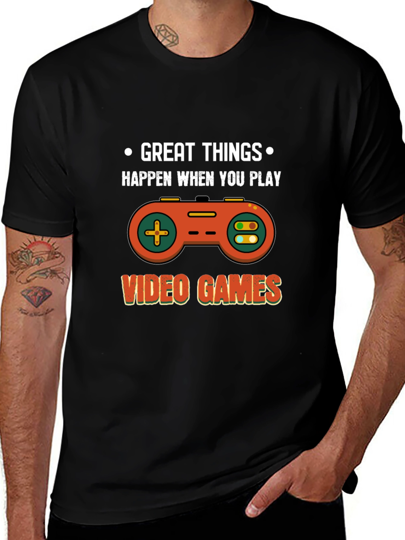 Variant 28 of Gamer T-Shirt - Great Things Happen When You Play