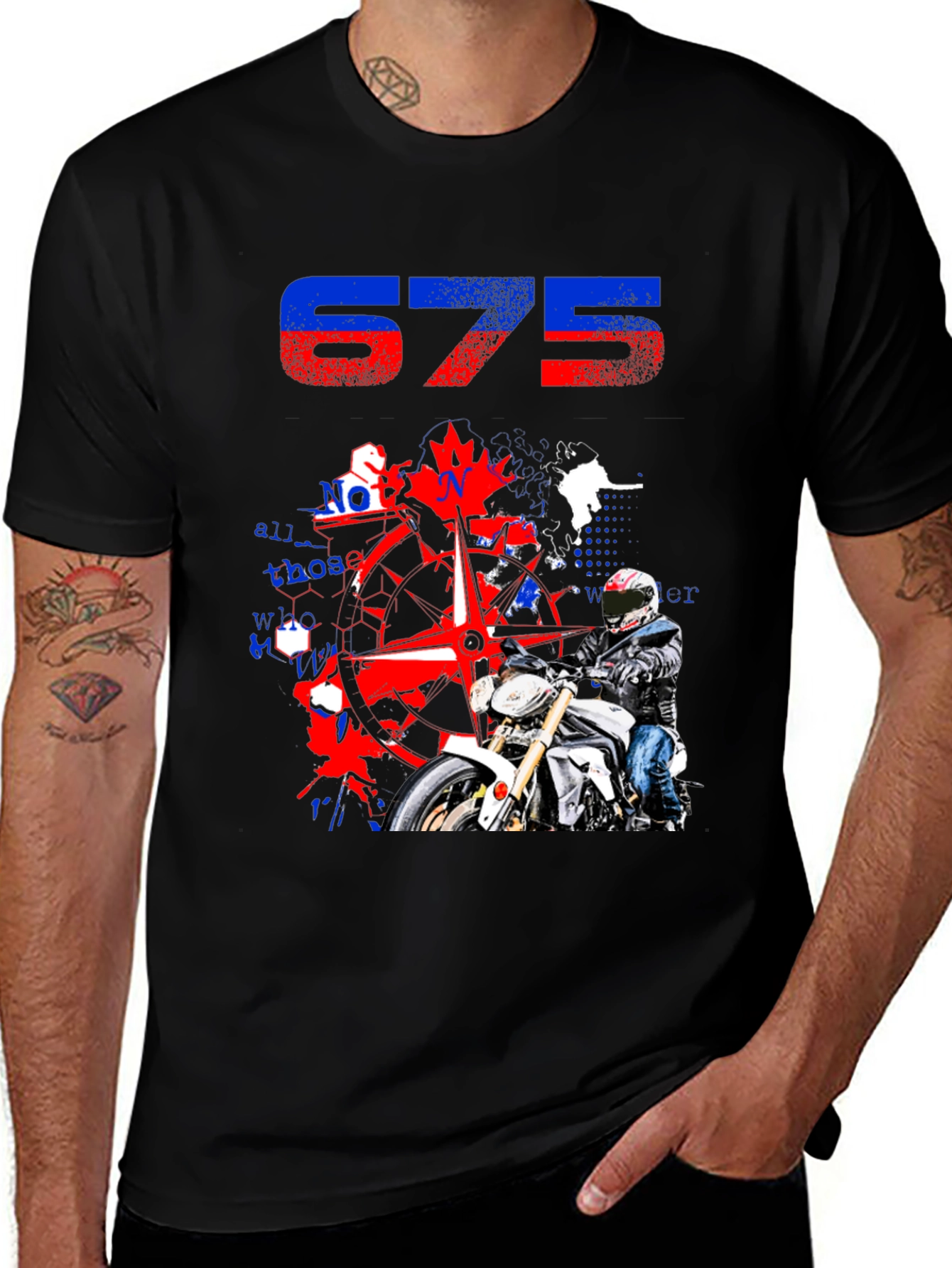 Variant 14 of Motorcycle Rider 675 Graphic T-Shirt