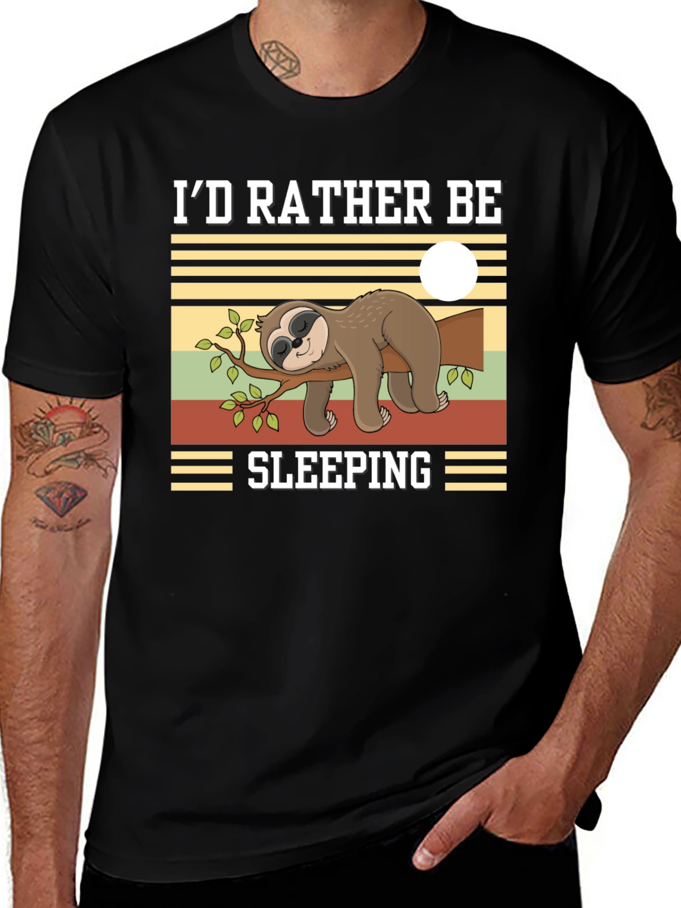 Variant 17 of I'd Rather Be Sleeping Sloth T-Shirt