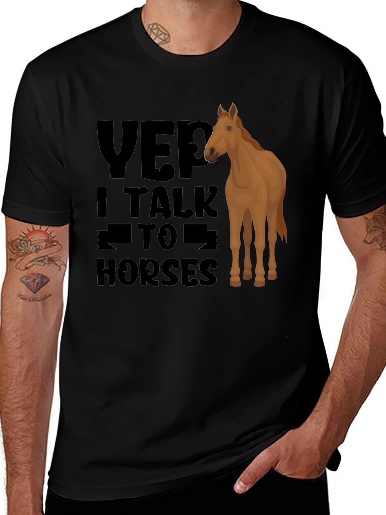 Variant 28 of Yep I Talk to Horses T-Shirt