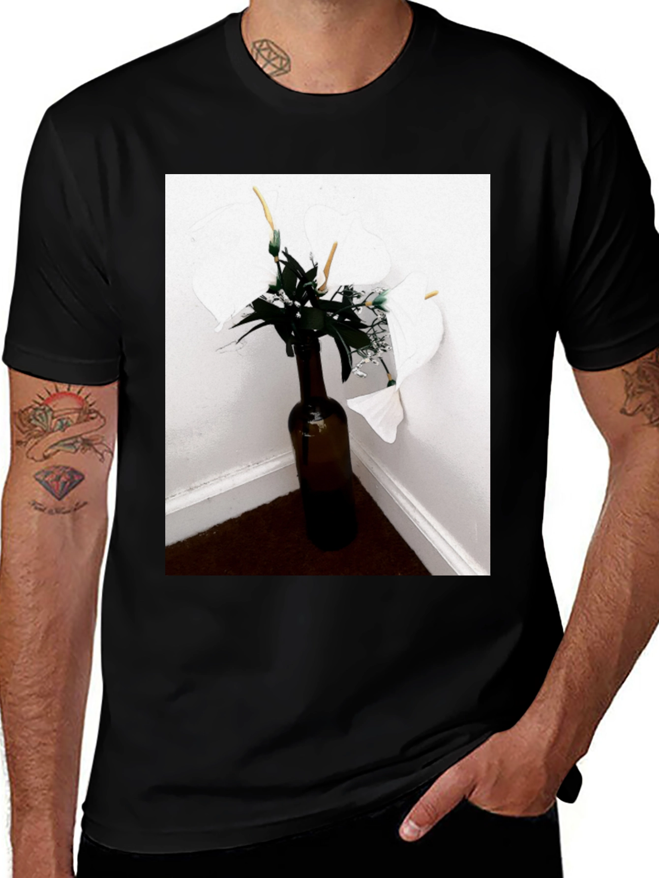 Variant 15 of Floral Vase T-Shirt - Modern Art Tee