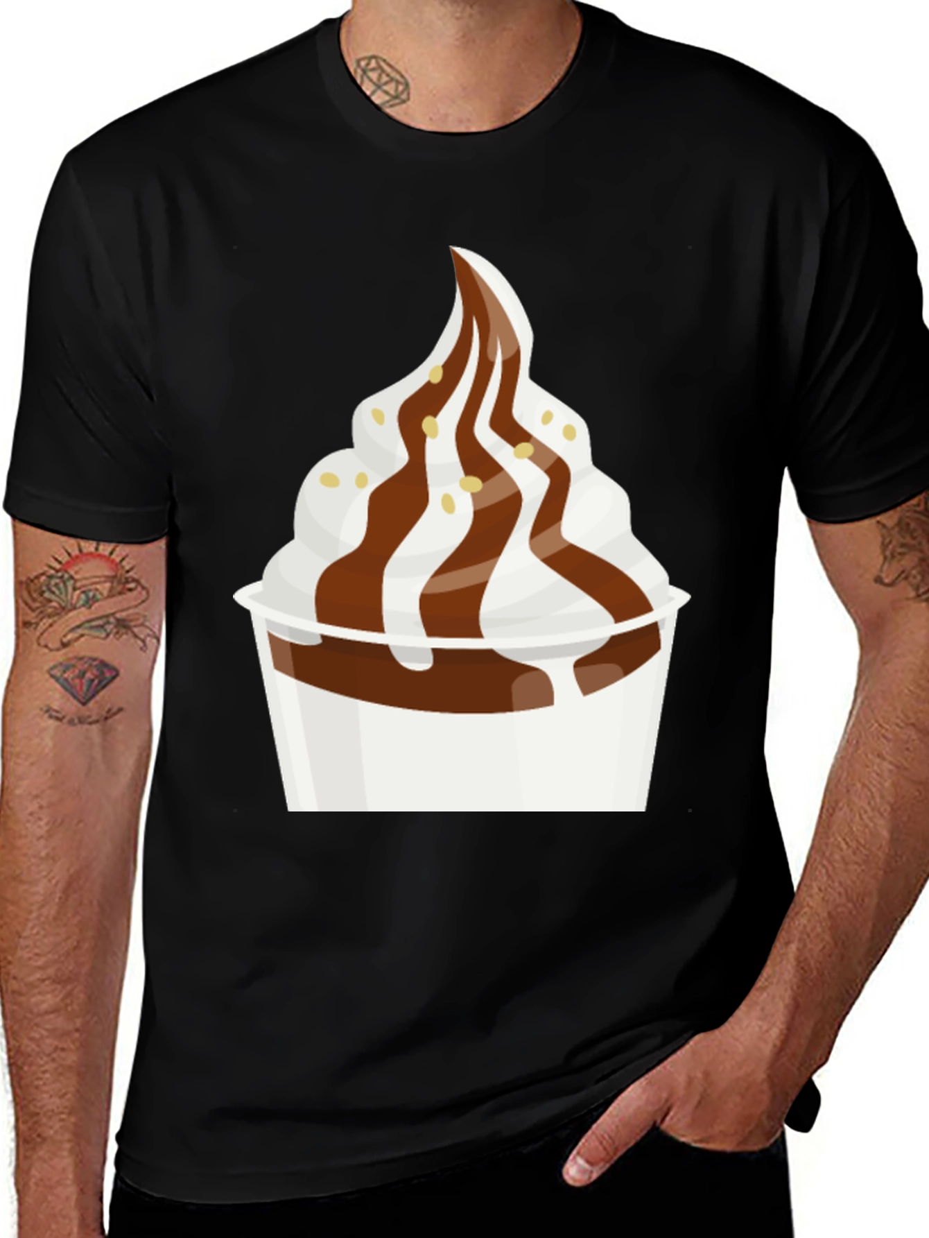 Variant 16 of Dessert T-Shirt - Creamy Soft Serve Graphic Tee