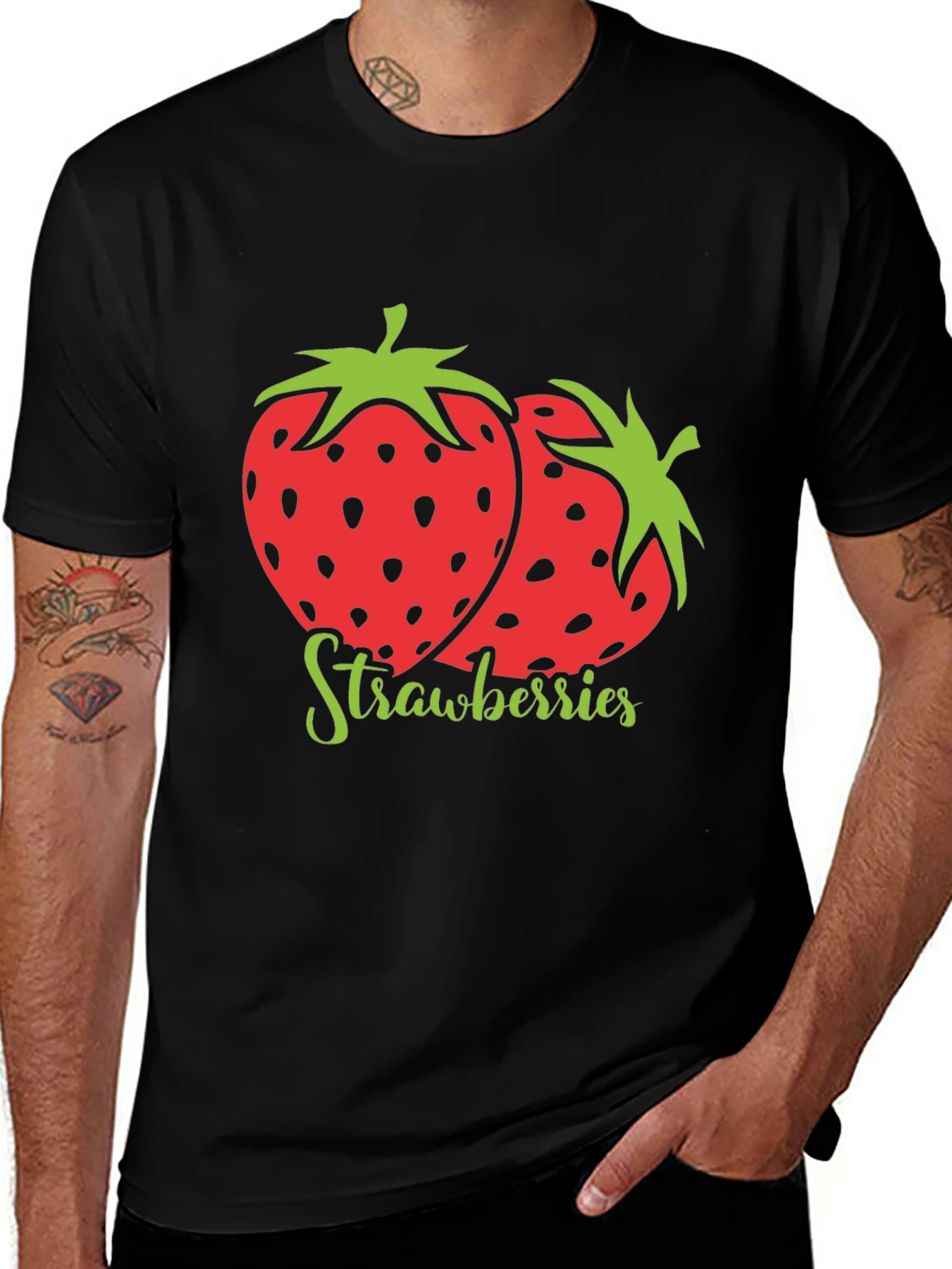 Variant 8 of Strawberry Graphic Tee - Soft Cotton Blend