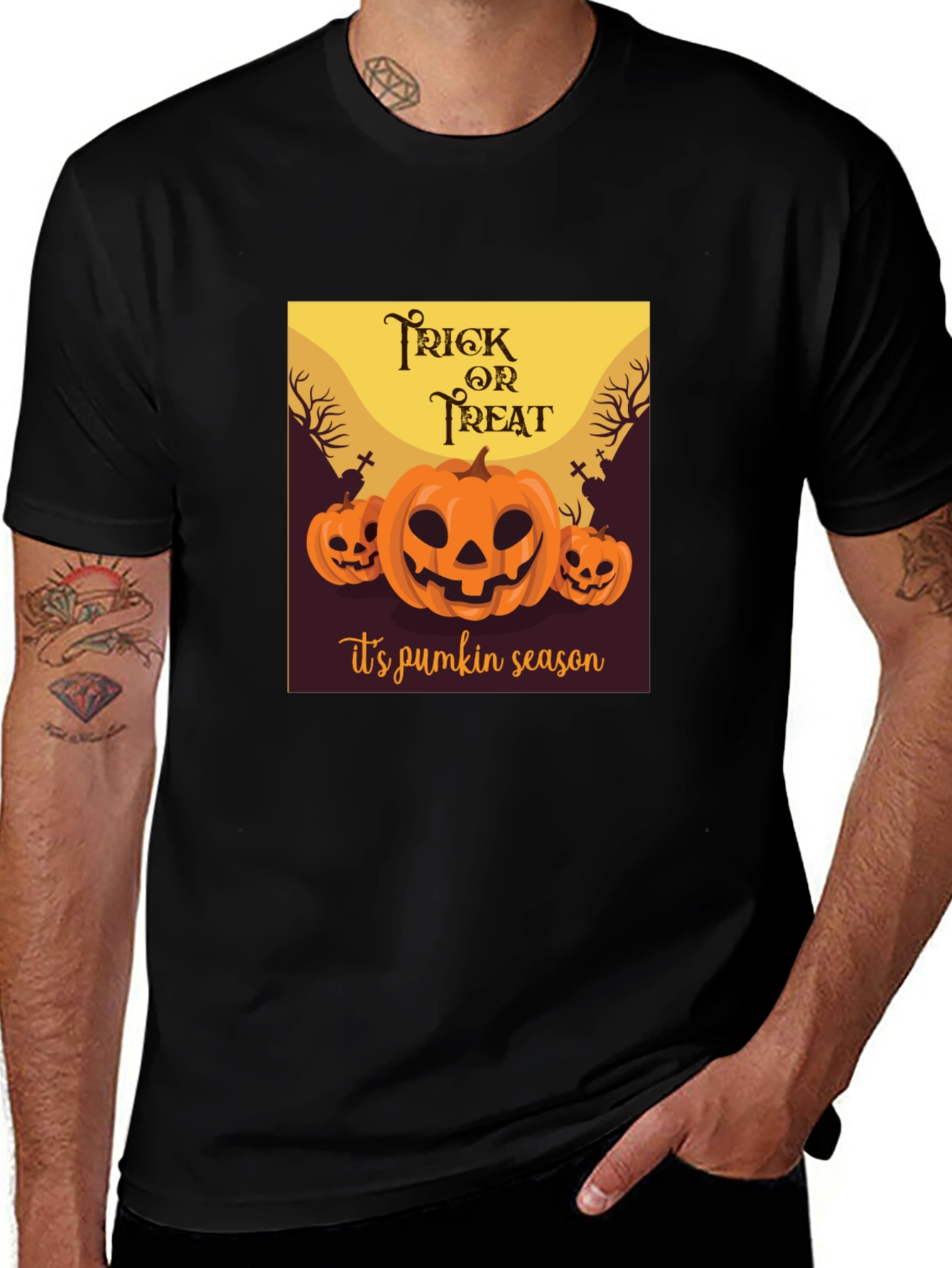 Variant 16 of Trick or Treat Pumpkin Season Graphic T-Shirt