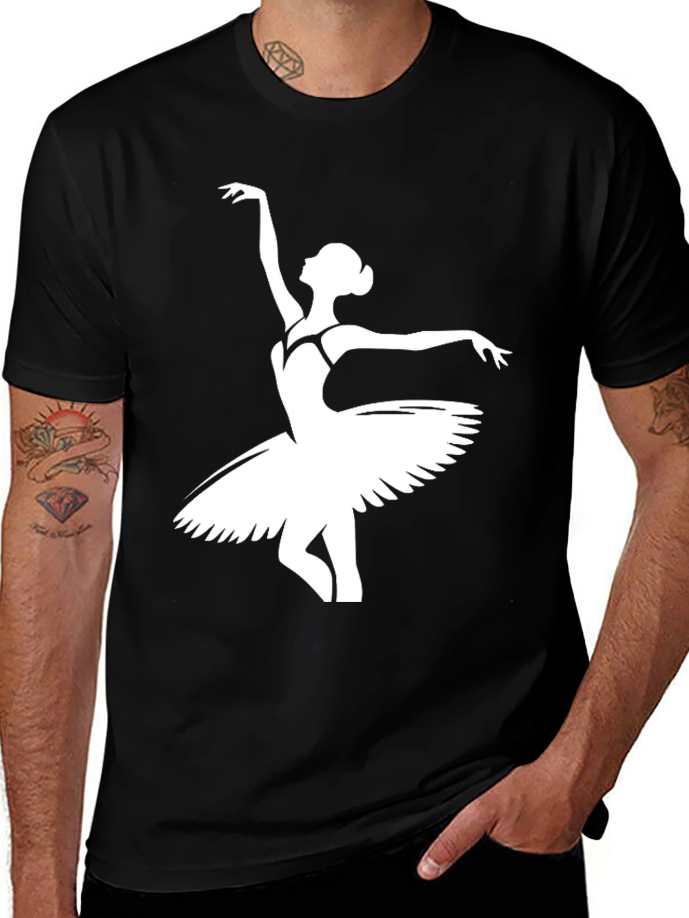 Variant 9 of Ballerina Silhouette Black T-Shirt
