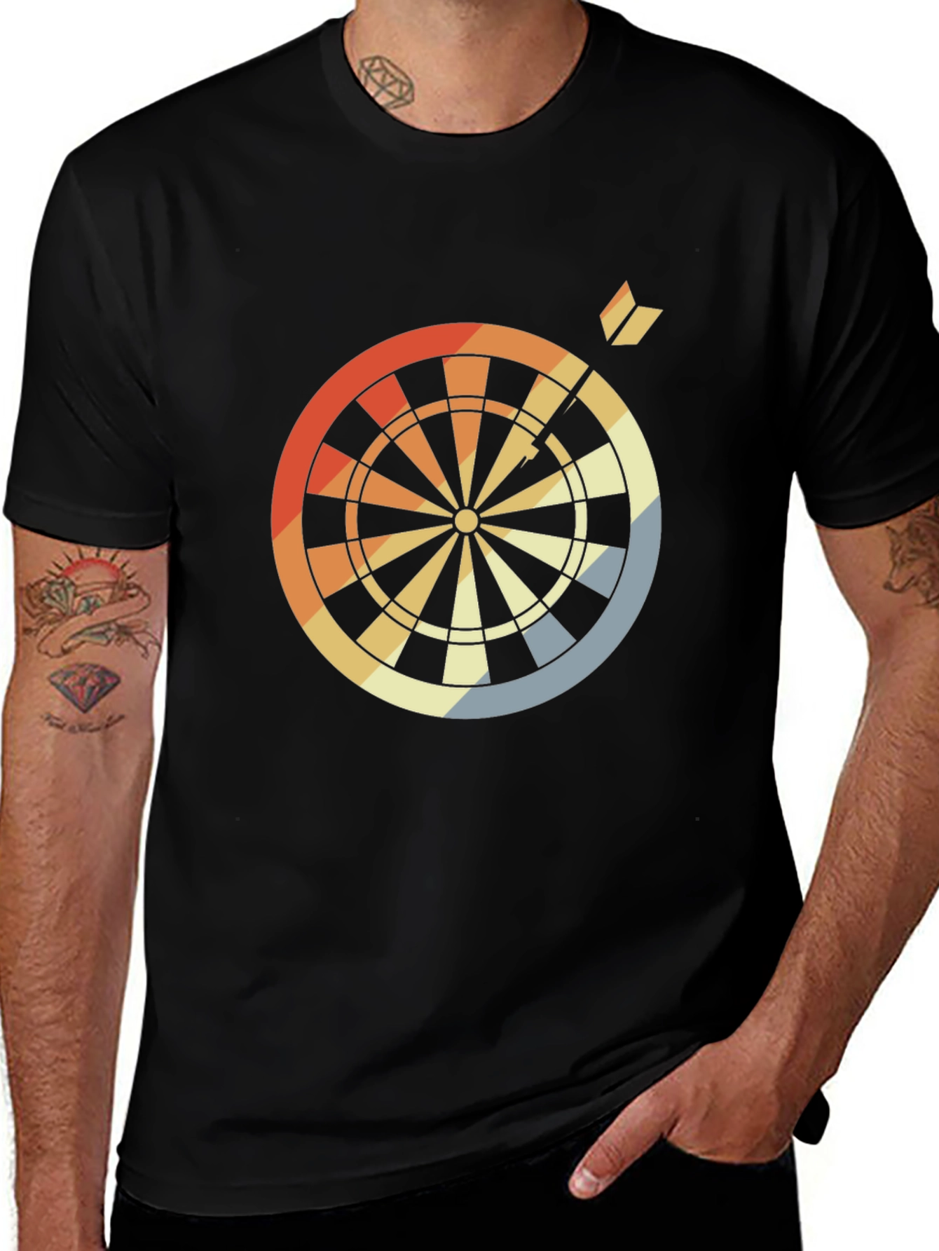Variant 2 of Retro Dartboard T-Shirt - Bullseye Tee