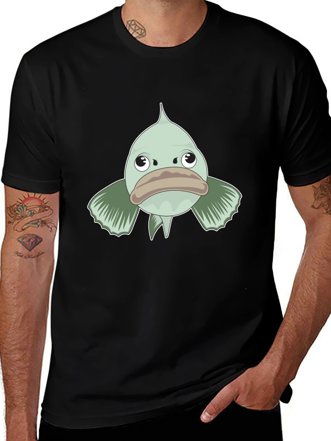 Variant 25 of Funny Fish Graphic T-Shirt - Novelty Tee