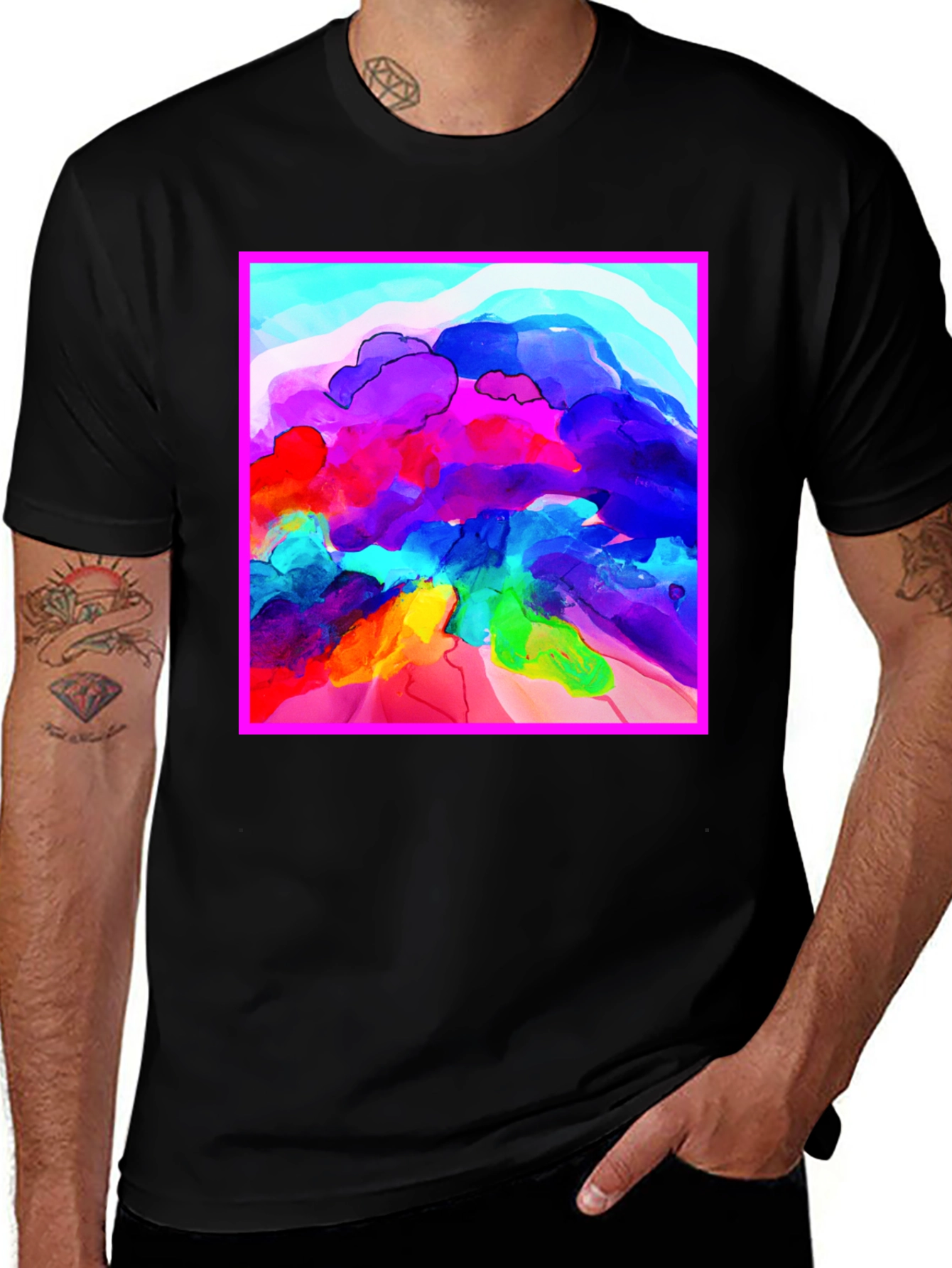 Variant 19 of Abstract Art Tee - Colorful Graphic Print