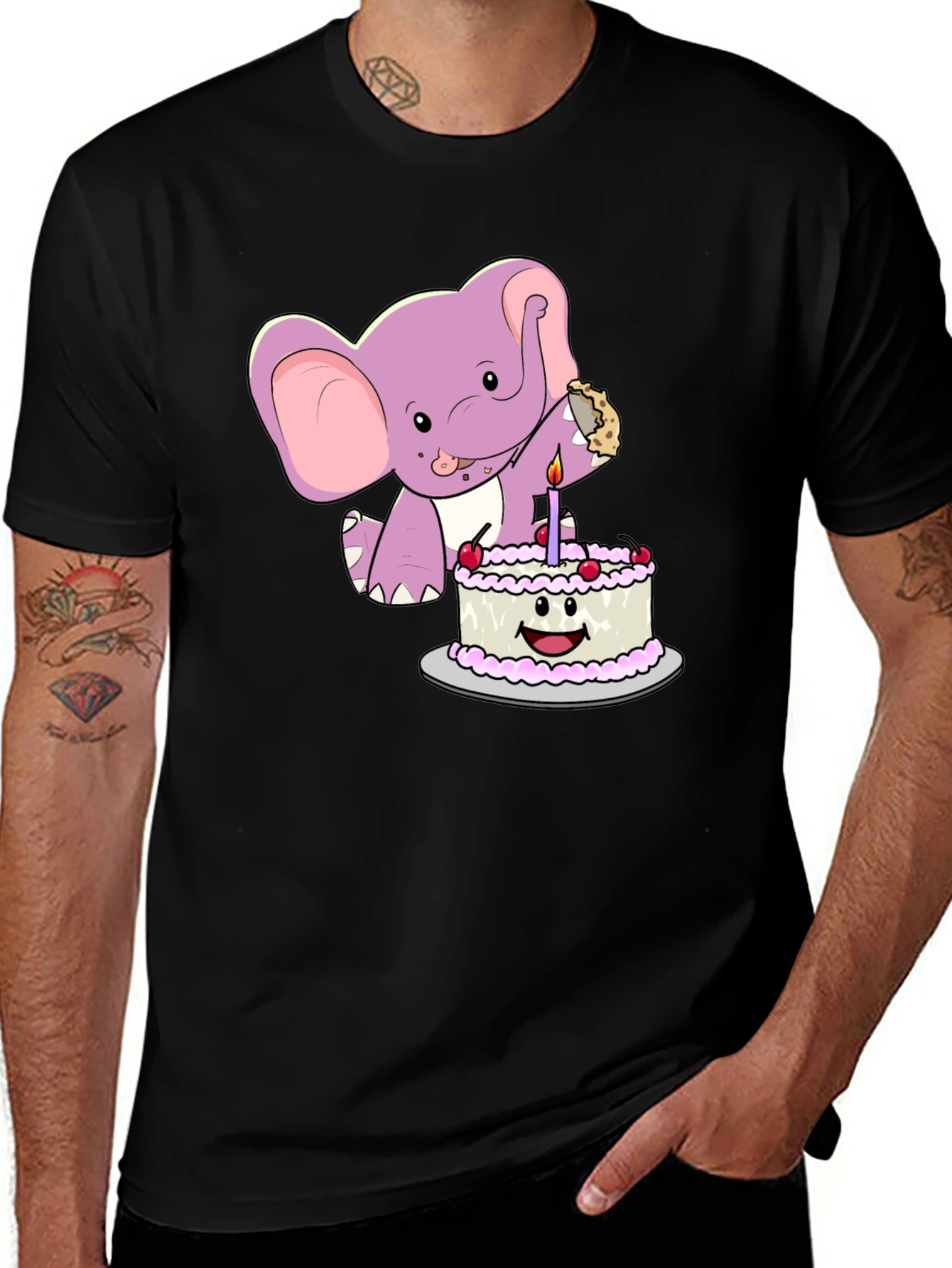 Variant 16 of Elephant Birthday Cake T-Shirt