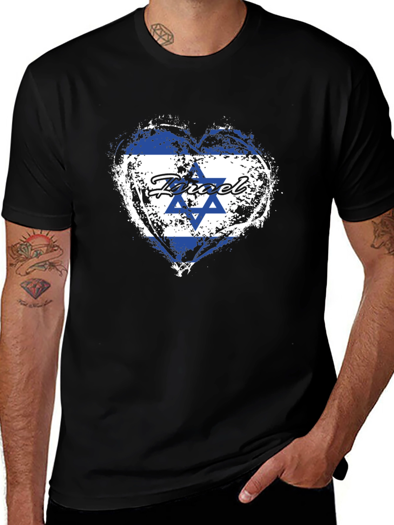 Variant 29 of Israel Flag Heart T-Shirt