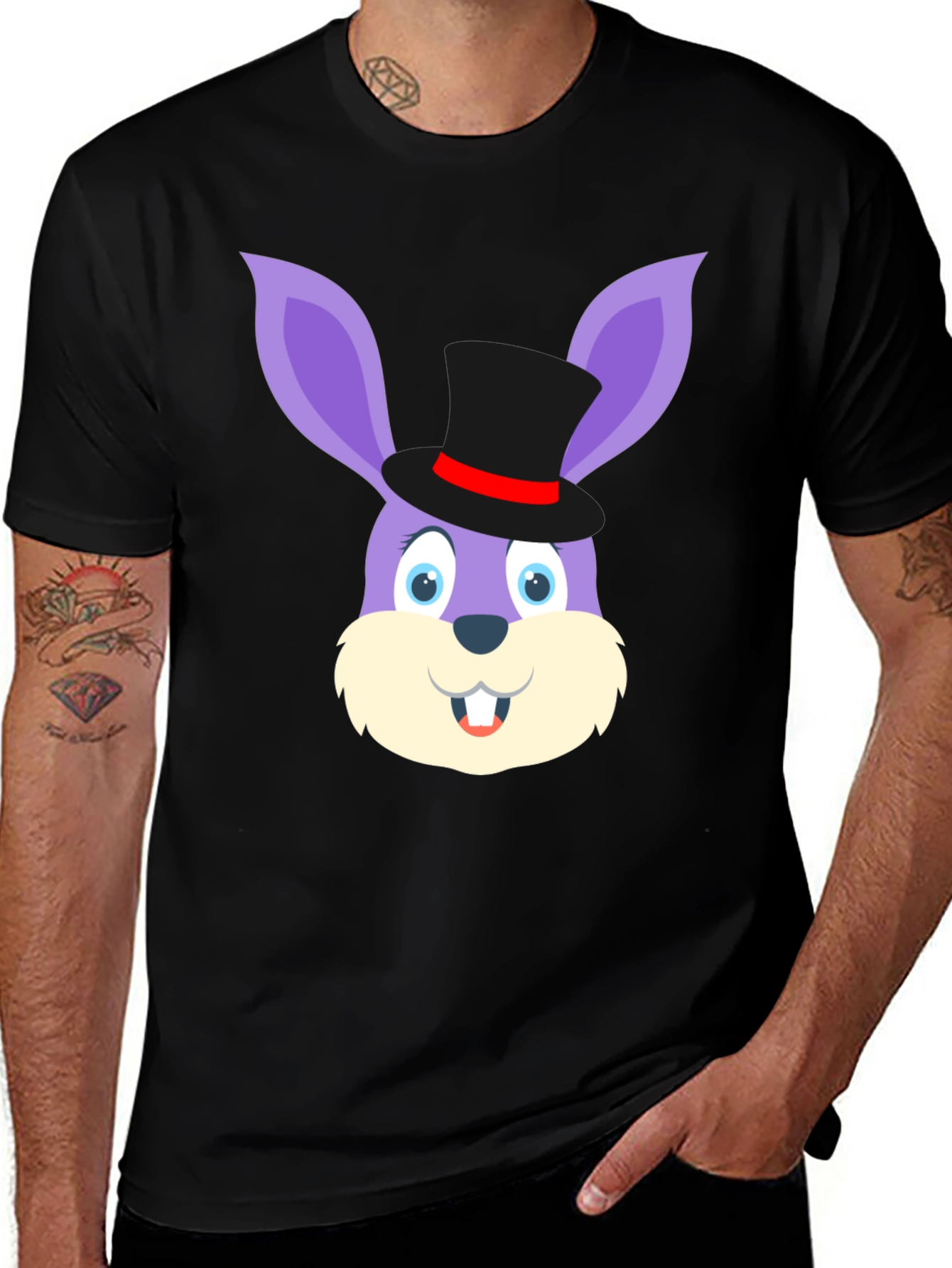Variant 18 of Cartoon Rabbit Tee - Funny Graphic T-Shirt