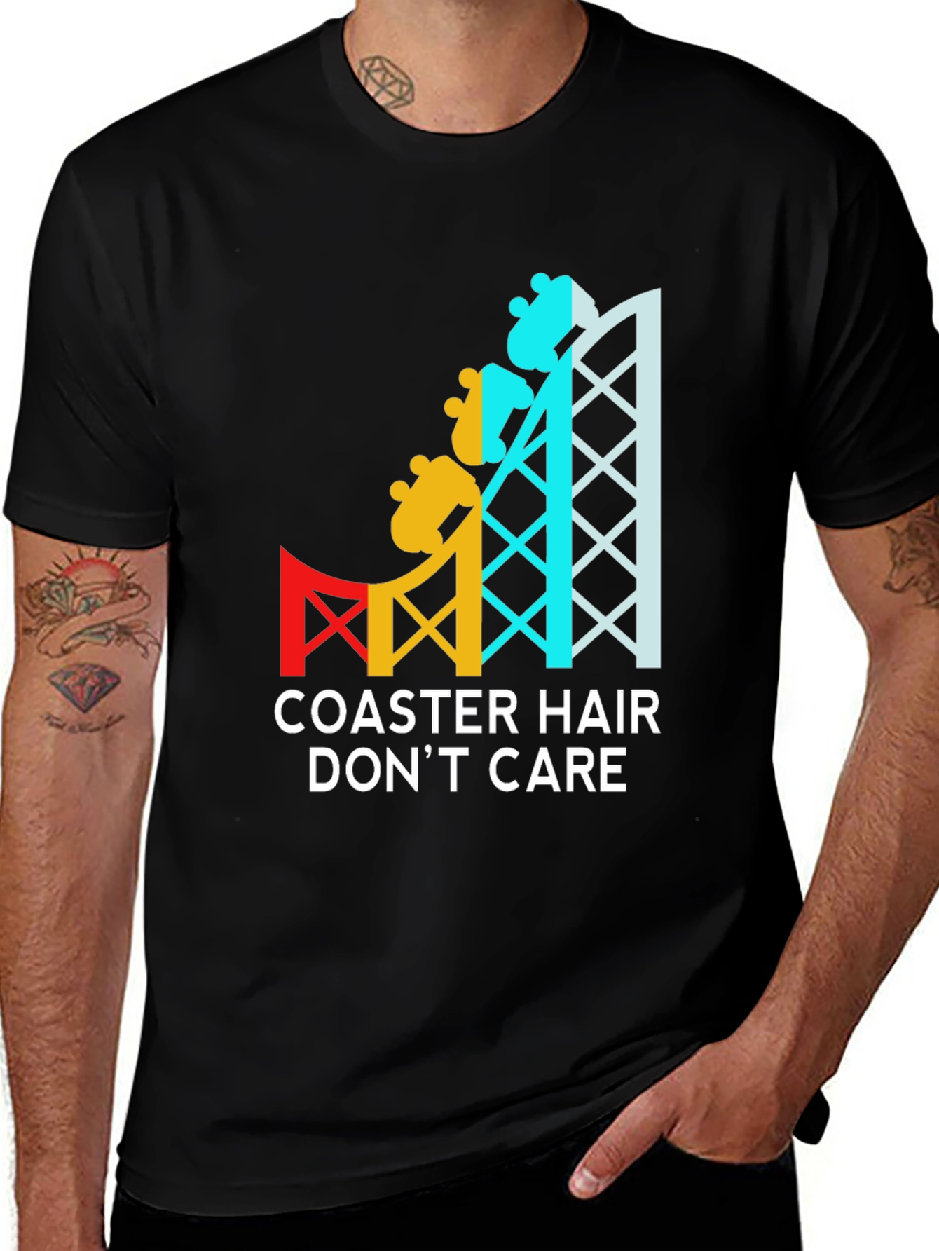 Variant 15 of Coaster Hair Don't Care Graphic Tee