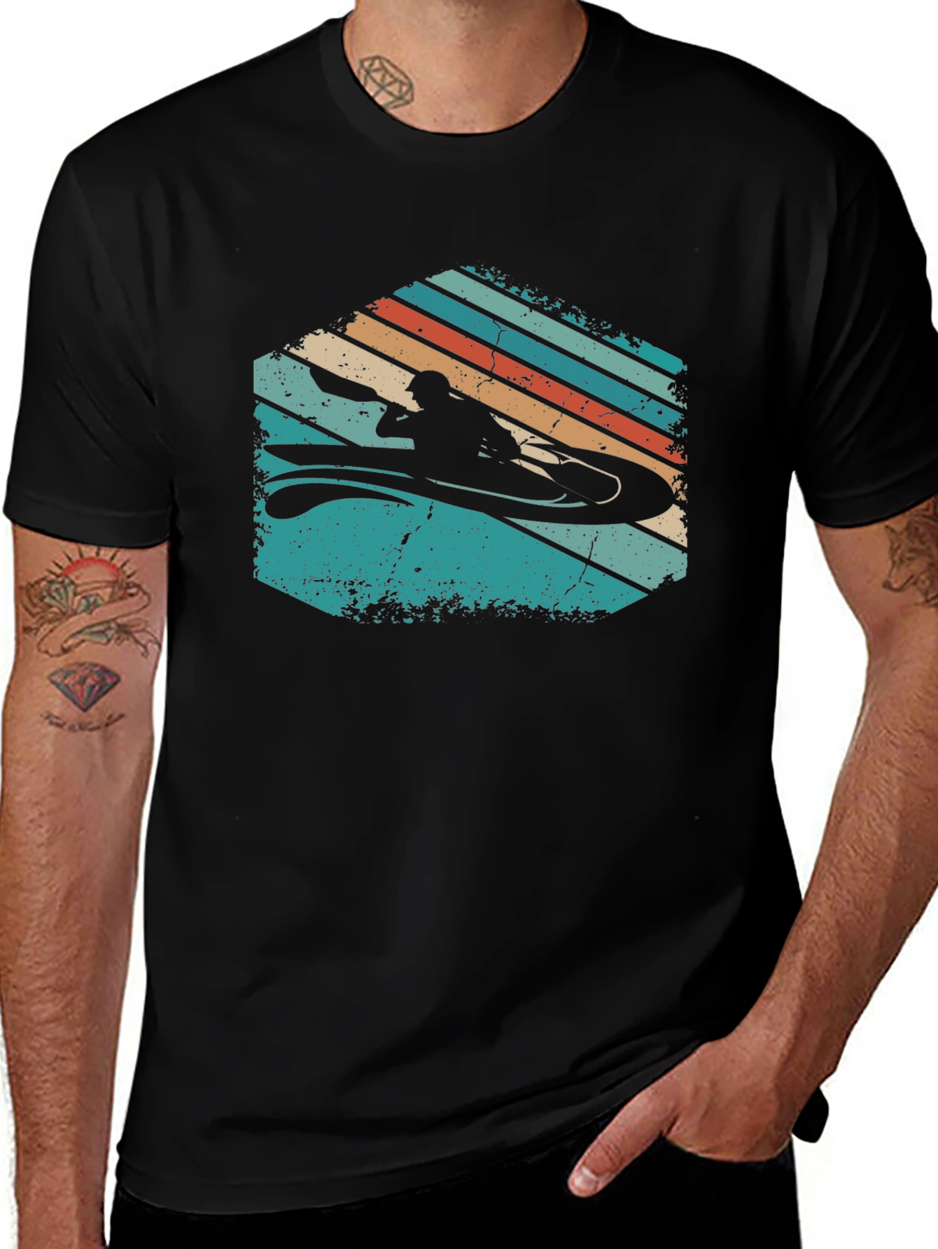 Retro Kayak T-Shirt - Adventure Ready