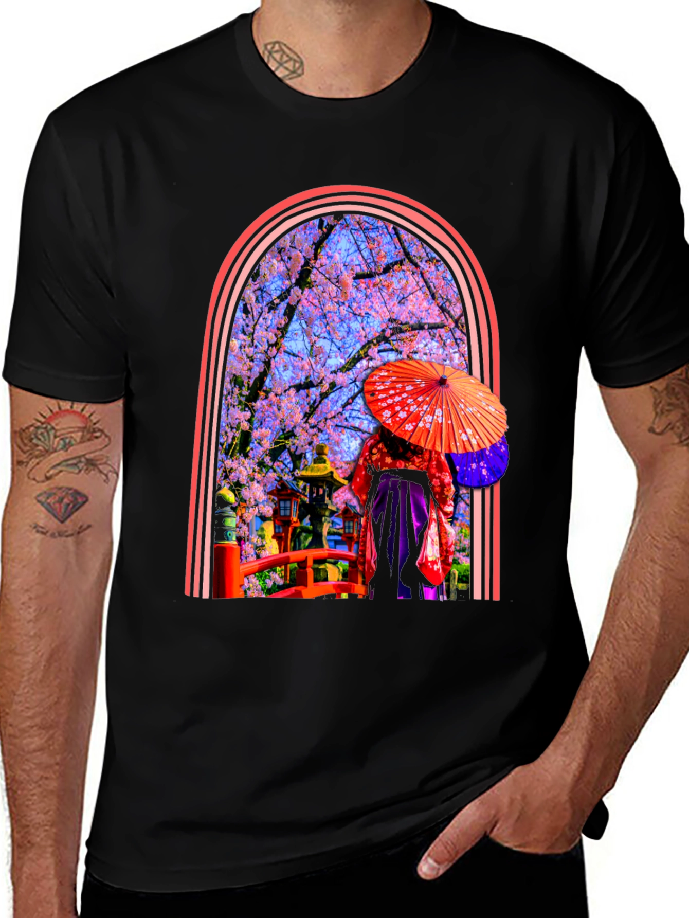 Variant 14 of Japanese Blossom Arch T-Shirt