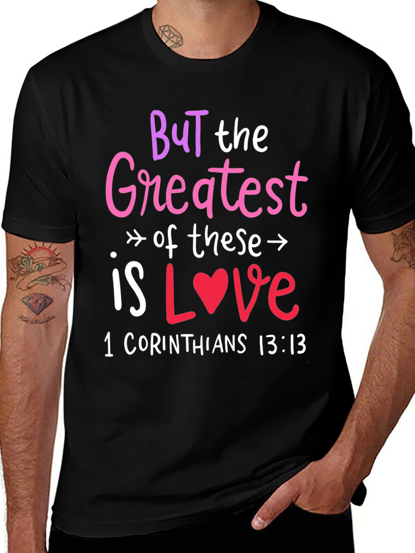 Variant 5 of Greatest Is Love T-Shirt, Religious Tee