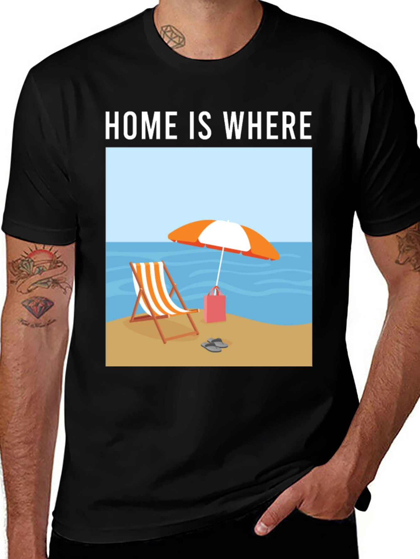 Variant 23 of Home is Where the Beach Is T-Shirt