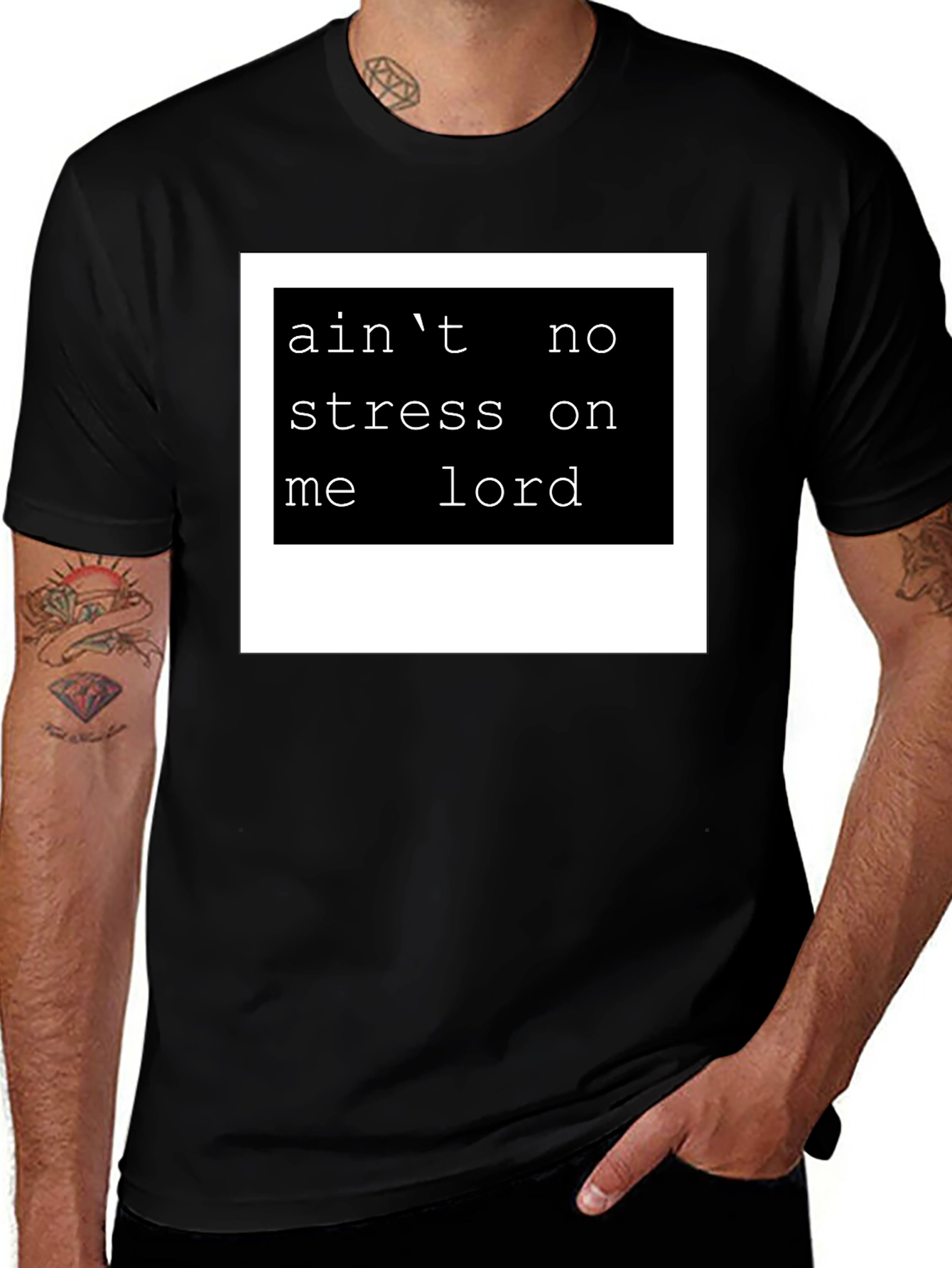 Variant 16 of Ain't No Stress Tee - Men's Graphic T-Shirt