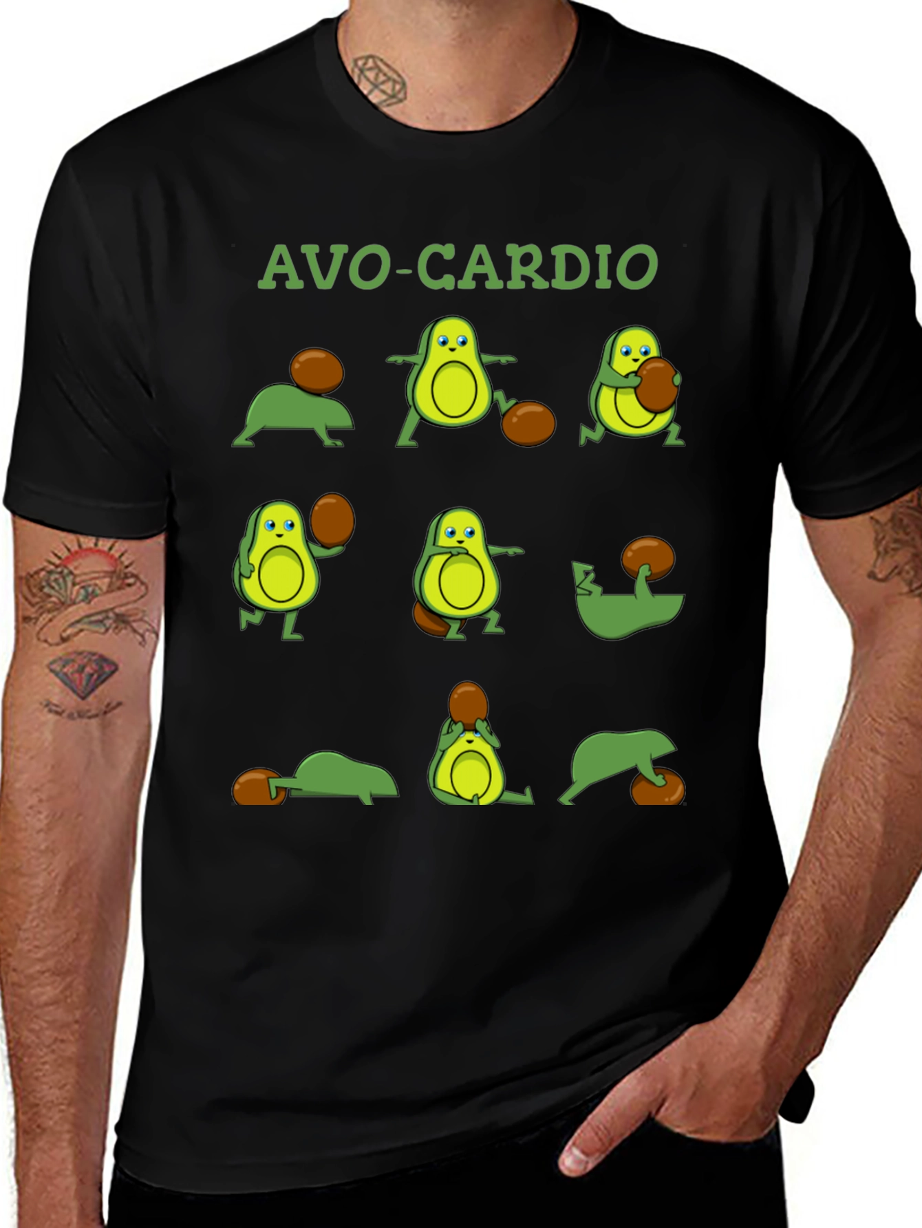Variant 2 of Avo-Cardio Avocado Workout Graphic Tee