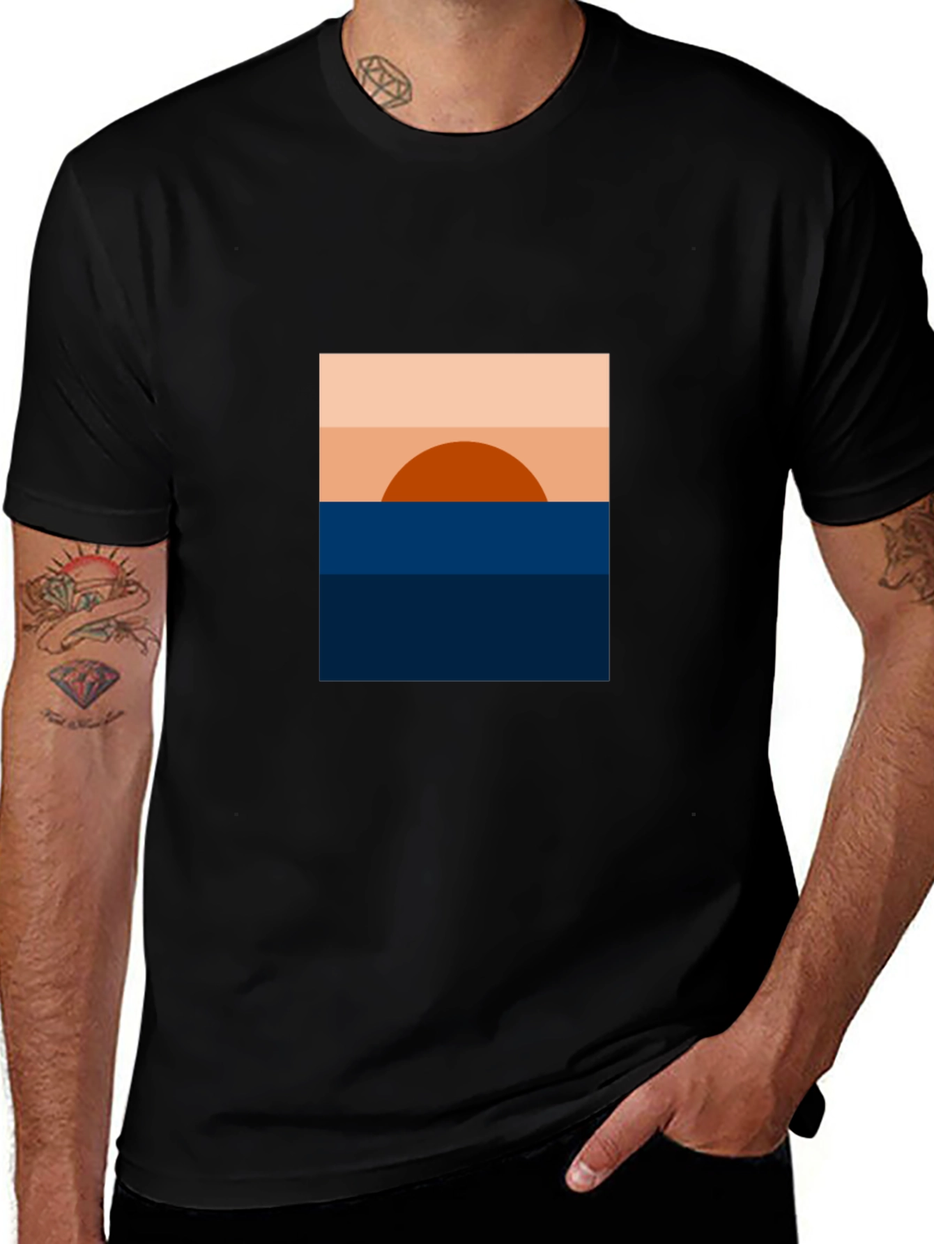 Variant 10 of Minimalist Sunset Graphic Tee
