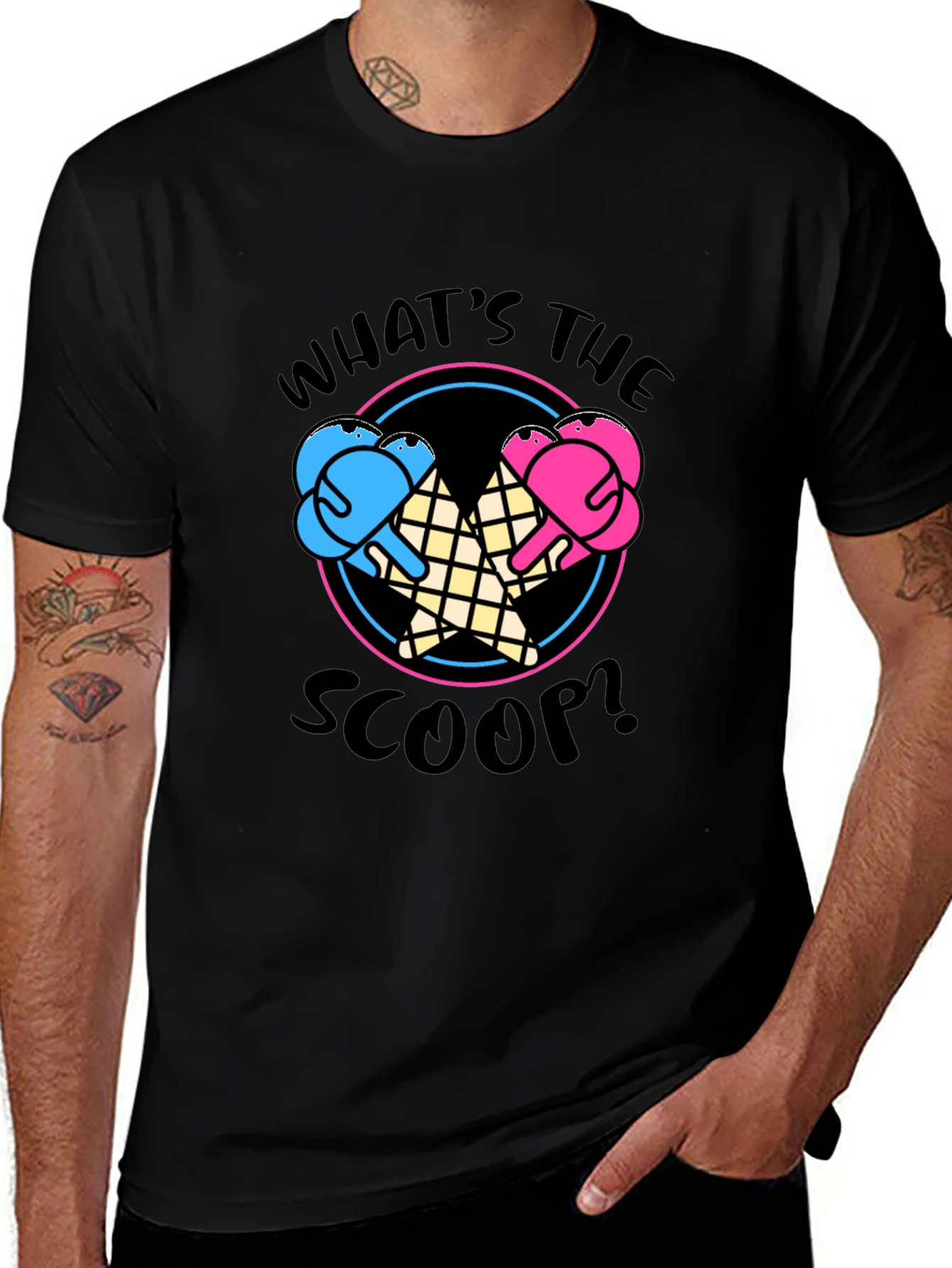 Variant 29 of What's the Scoop? Gender Reveal Ice Cream T-Shirt