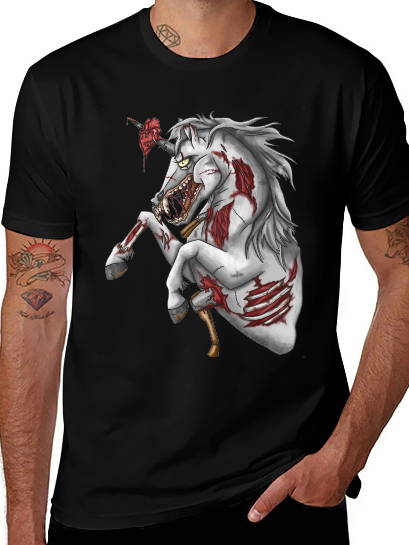 Variant 4 of Zombie Unicorn Graphic Tee - Horror T-Shirt