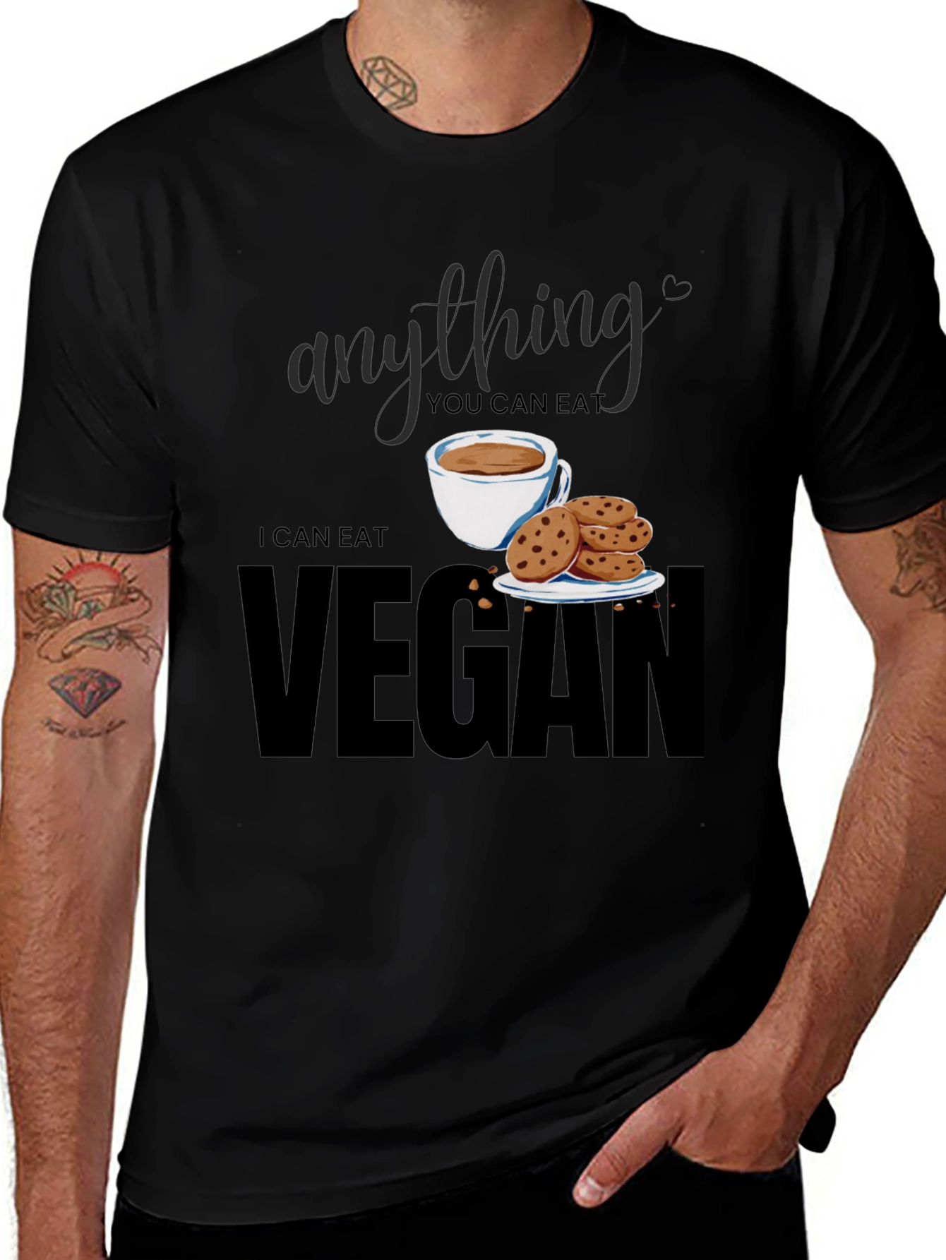 Variant 20 of Vegan T-Shirt - Anything You Can Eat I Can Eat Vegan