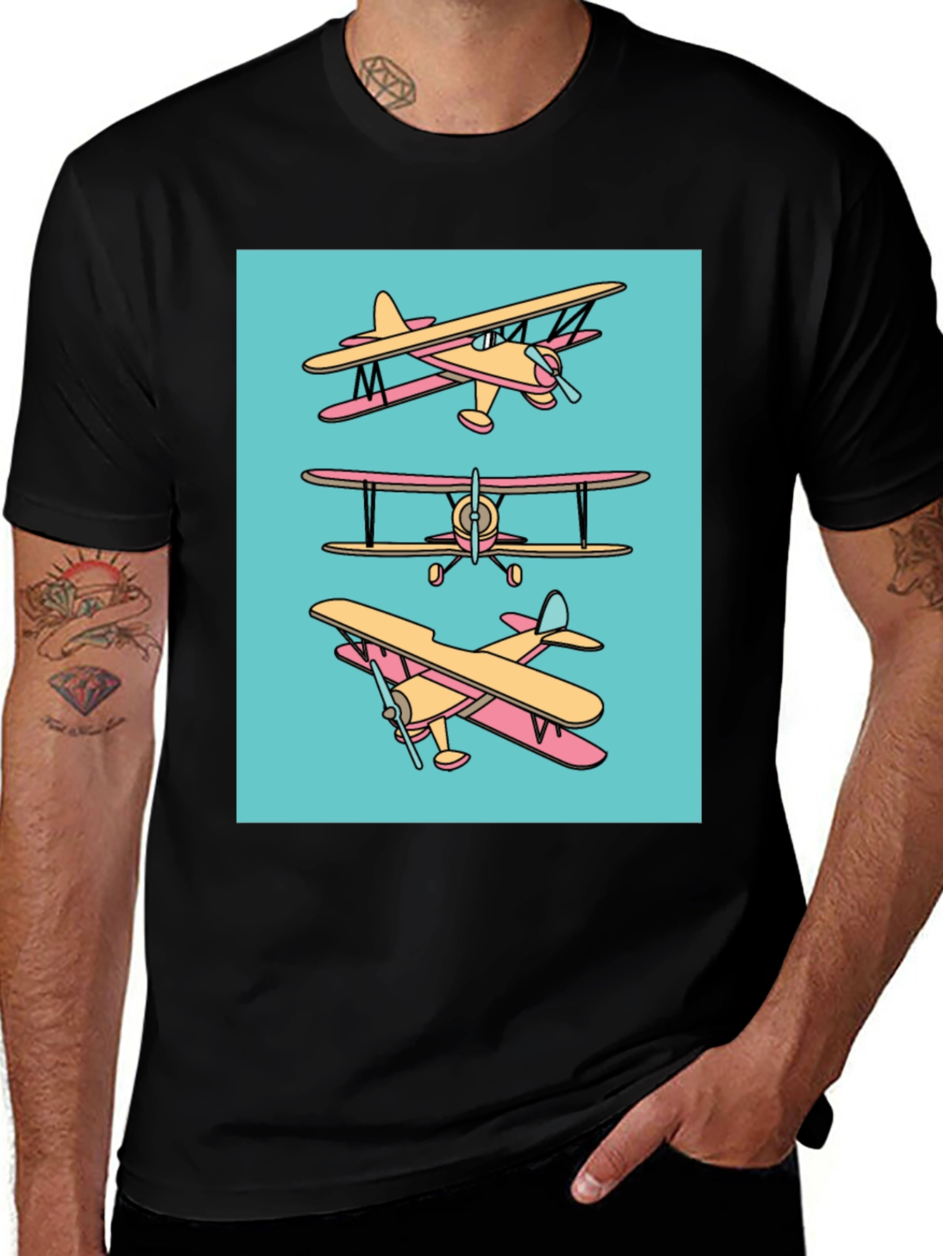 Variant 12 of Vintage Biplane Graphic T-Shirt