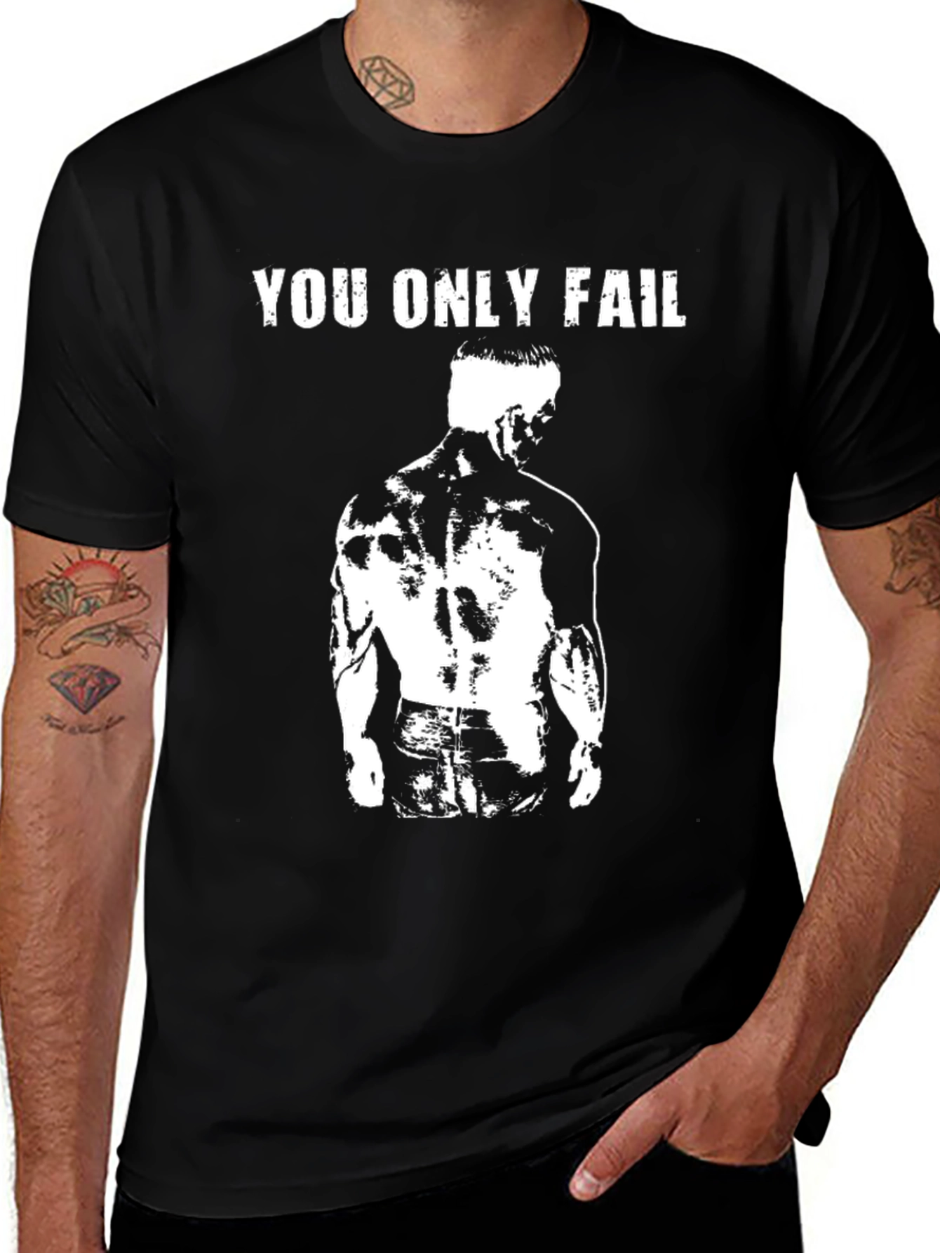 Variant 8 of You Only Fail Black Graphic T-Shirt