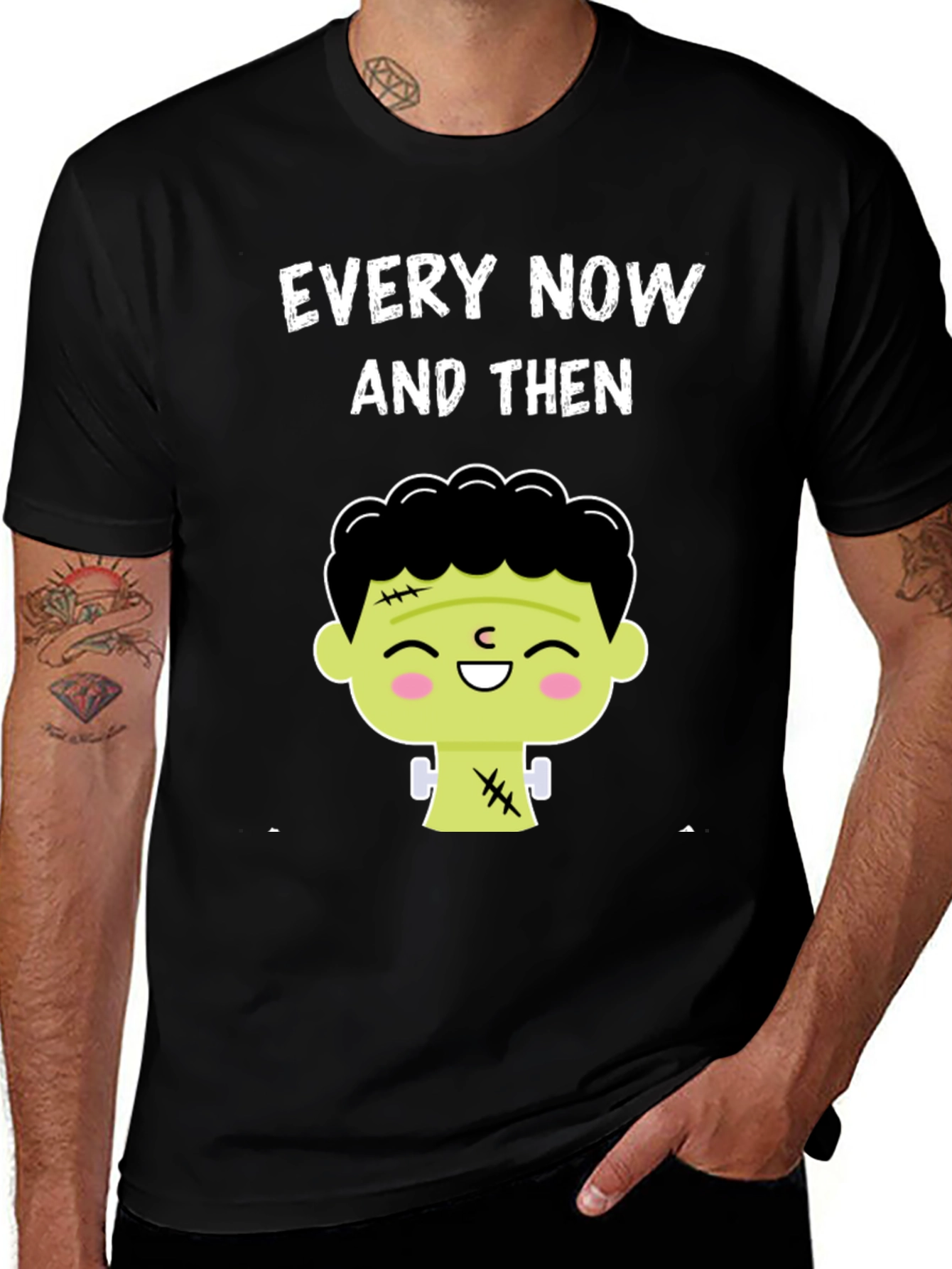 Funny Halloween Frankenstein Graphic Tee