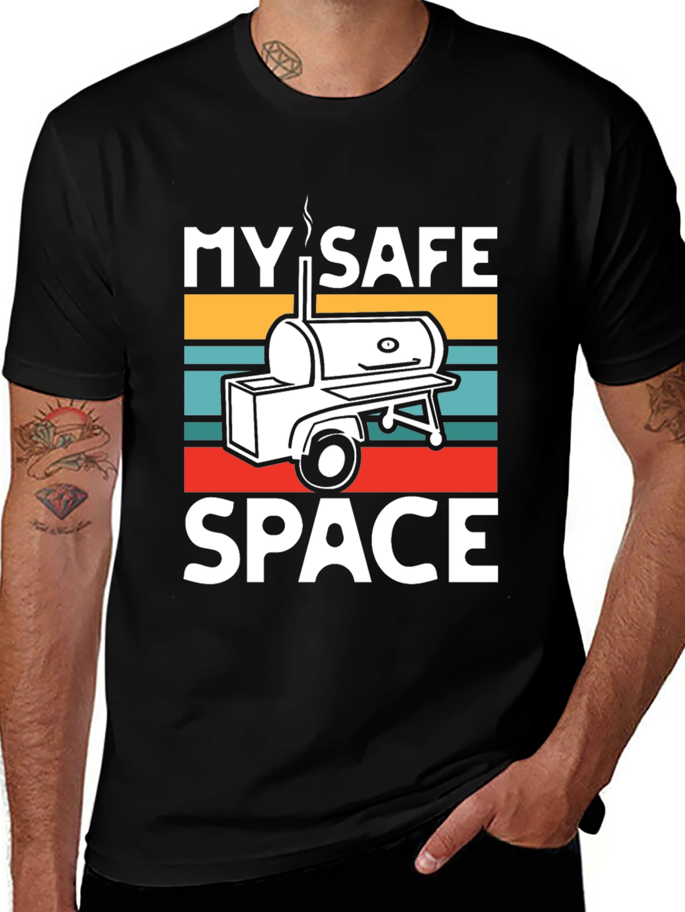 Variant 17 of My Safe Space BBQ Grill Graphic T-Shirt