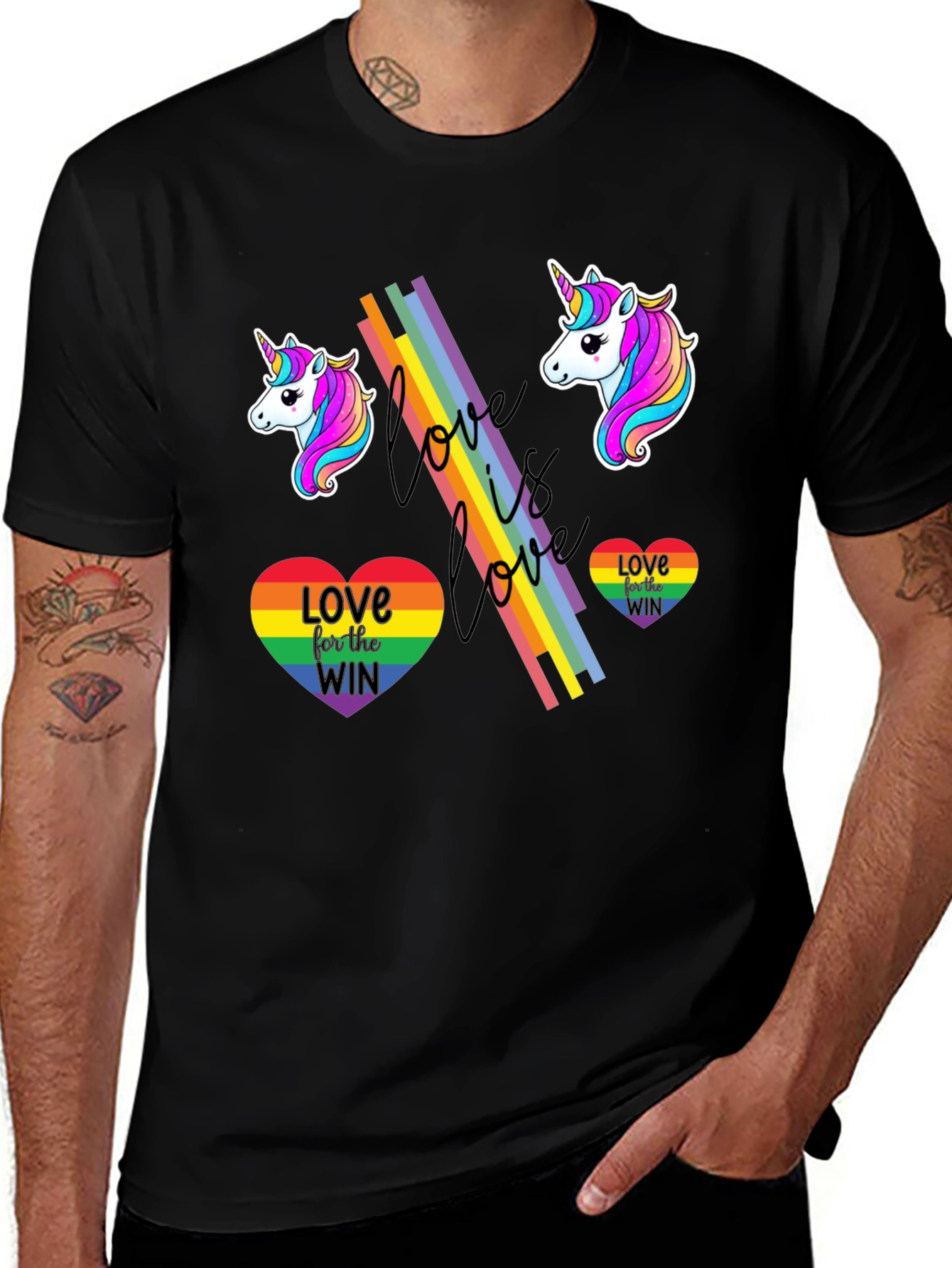 Variant 11 of Love Wins Unicorn Graphic Tee