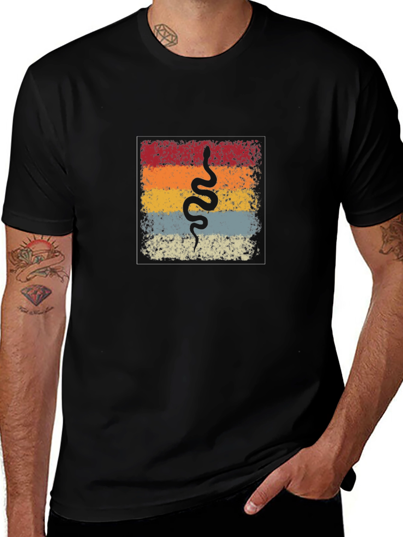 Variant 2 of Retro Snake T-Shirt - Vintage Style Graphic Tee