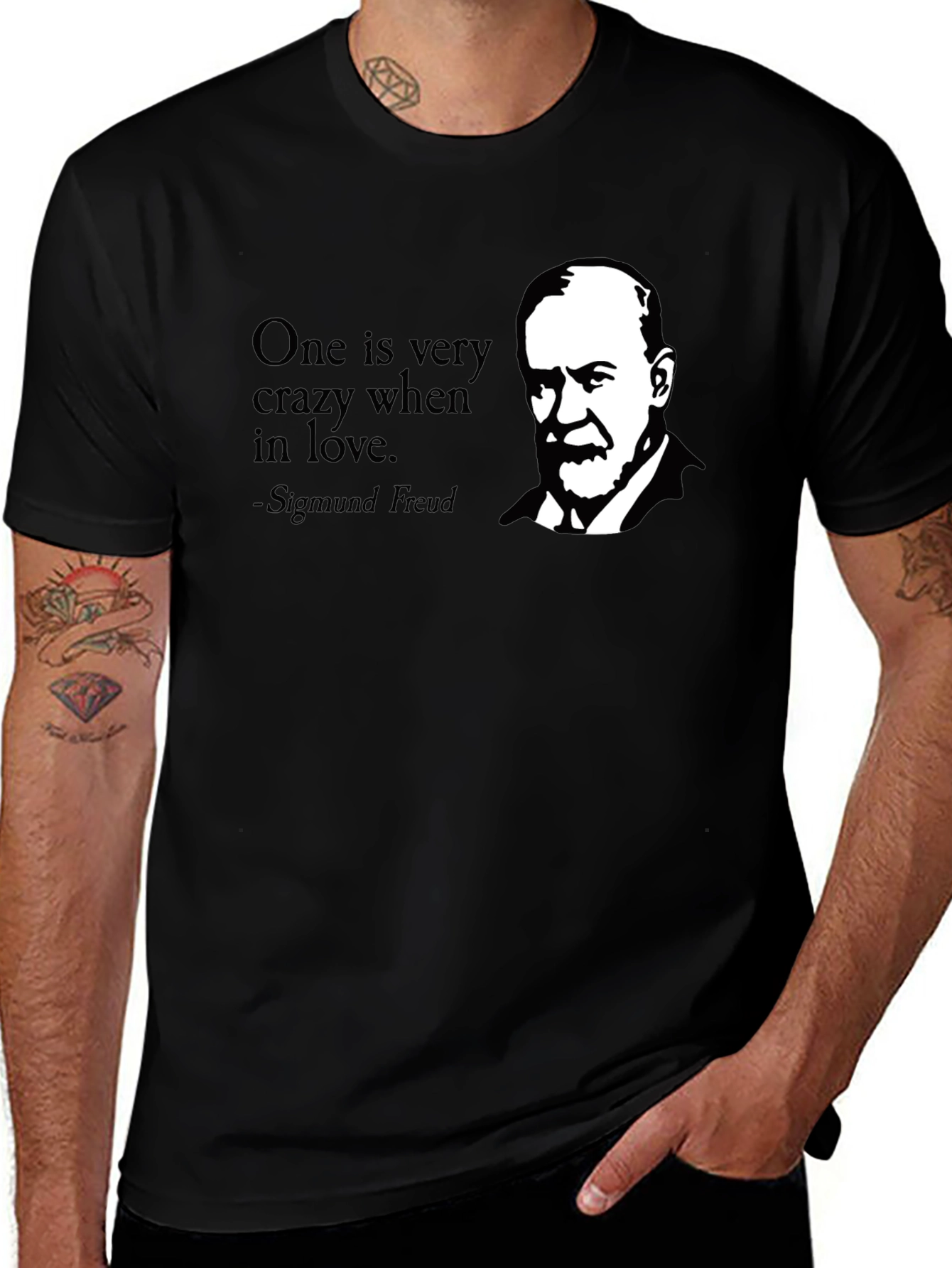 Sigmund Freud Graphic Tee - One is Very Crazy in Love