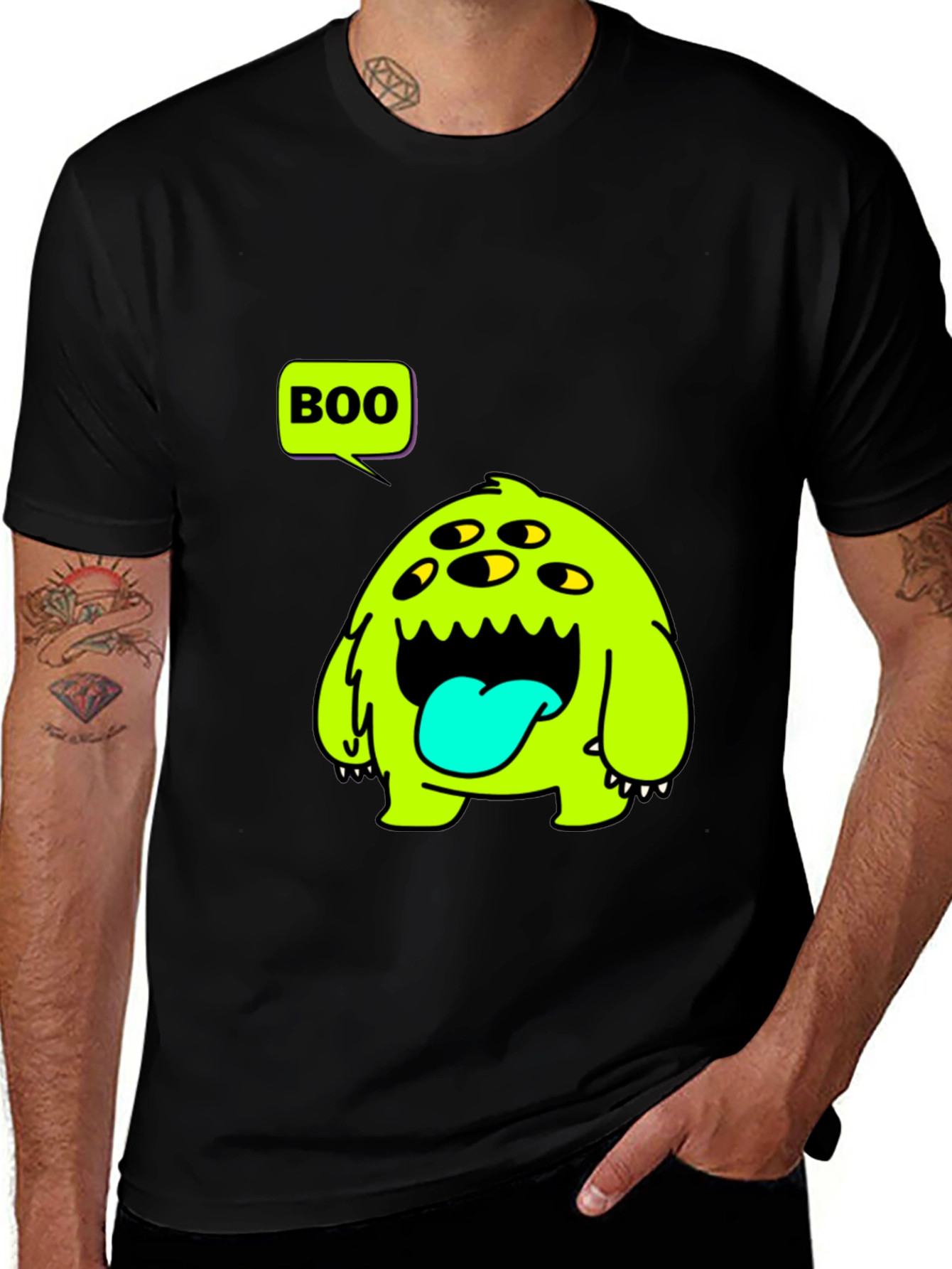 Variant 30 of Monster 'Boo!' Graphic T-Shirt - Fun & Spooky