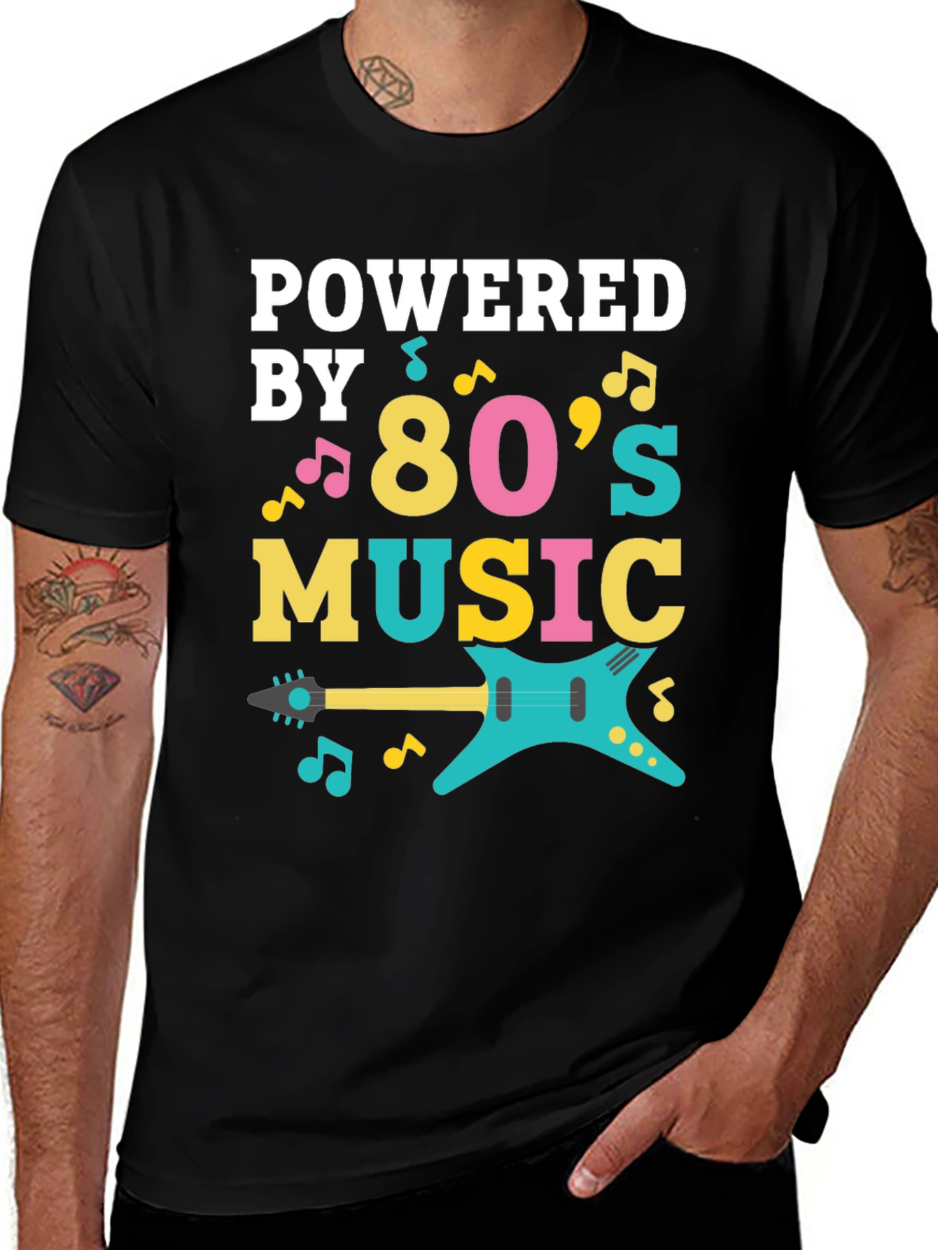 Variant 22 of Powered by 80's Music T-Shirt