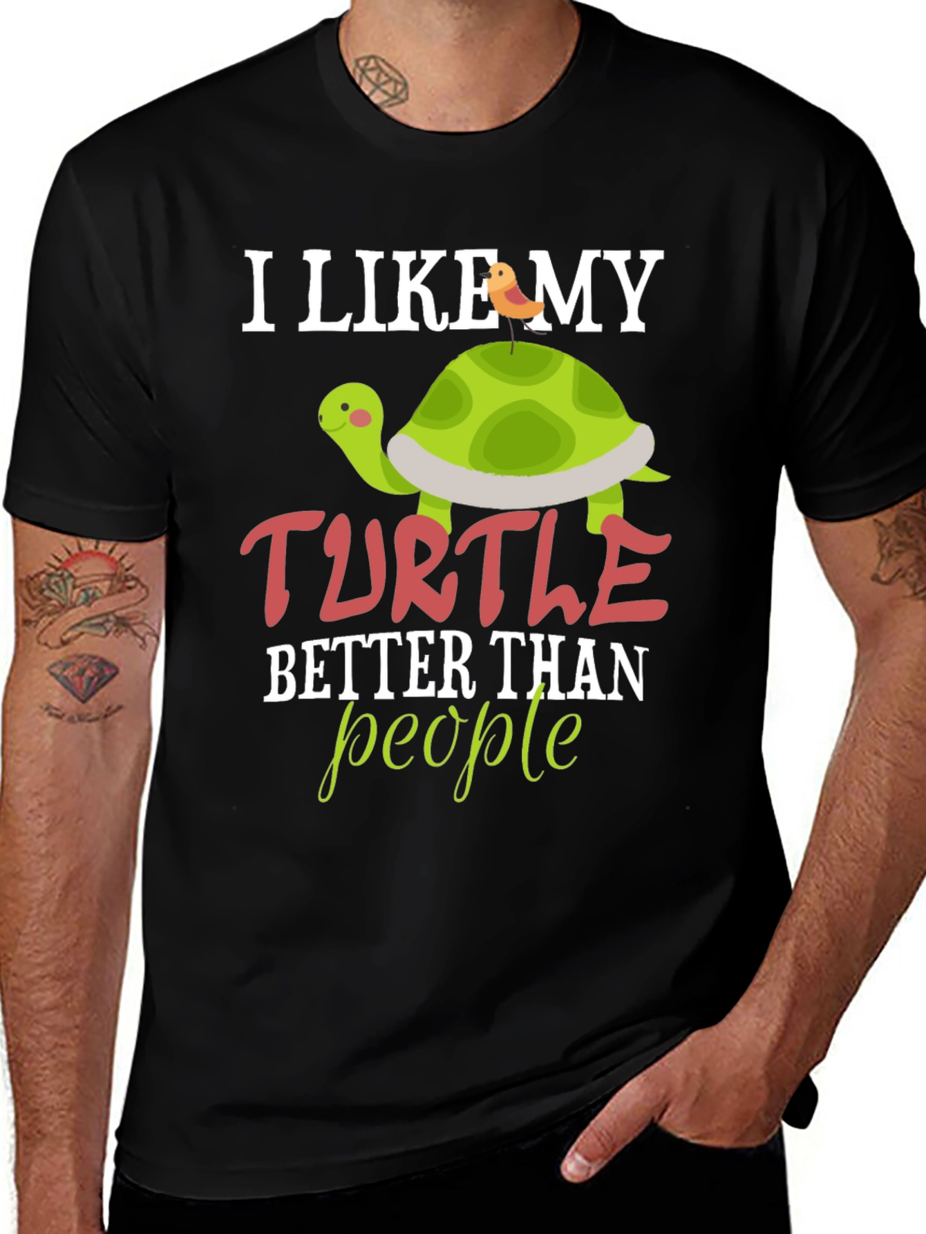 Variant 15 of I Like My Turtle Better Than People Tee