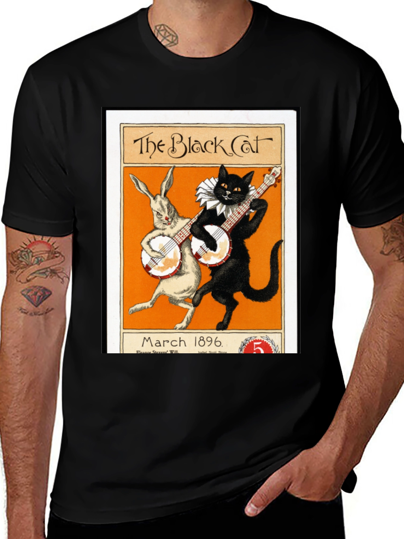 Variant 28 of The Black Cat Vintage Art T-Shirt