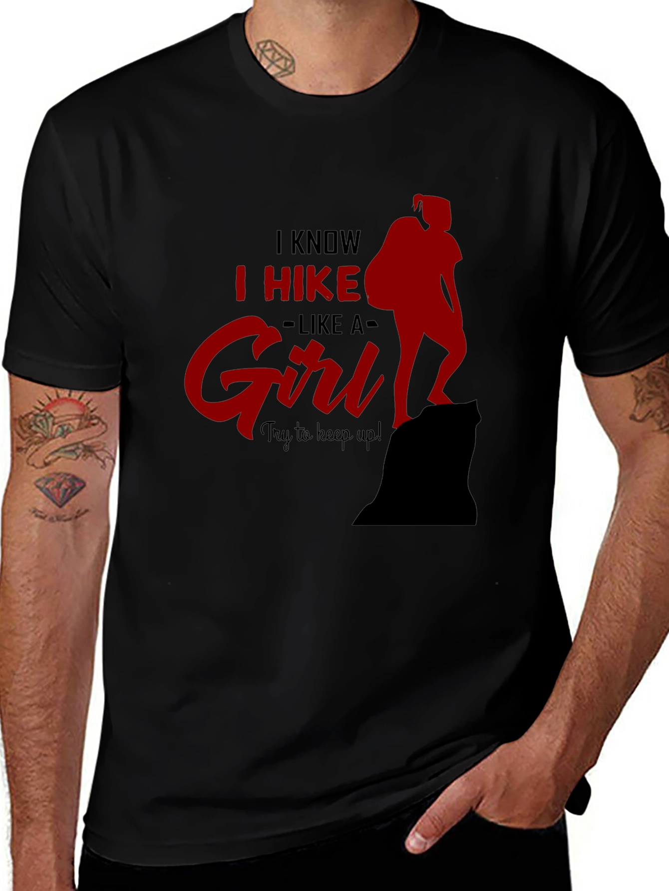 Variant 12 of I Hike Like A Girl T-Shirt