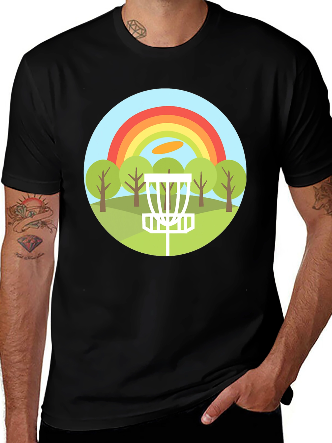 Variant 25 of Disc Golf Rainbow T-Shirt