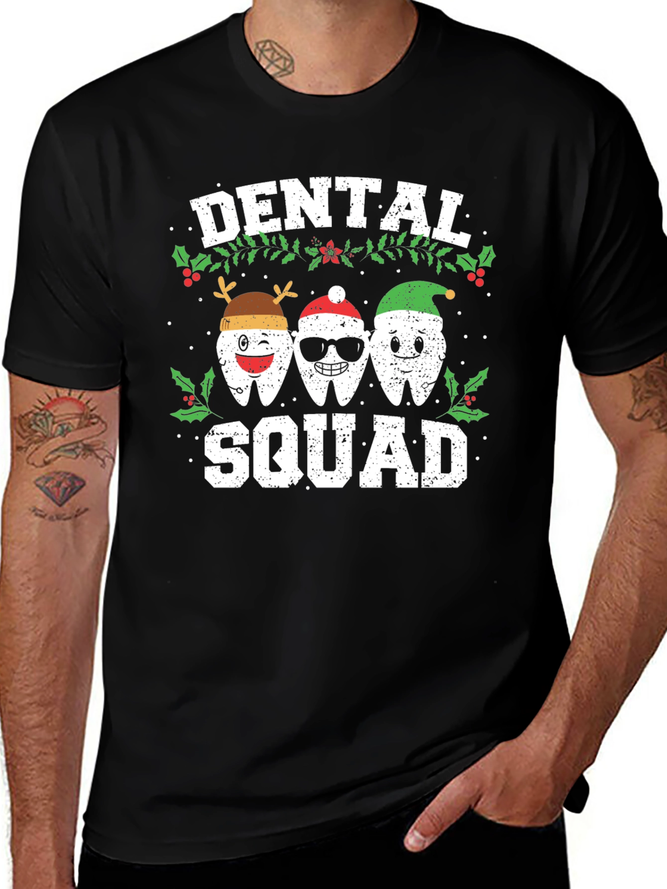 Dental Squad Christmas T-Shirt - Holiday Tooth Tee