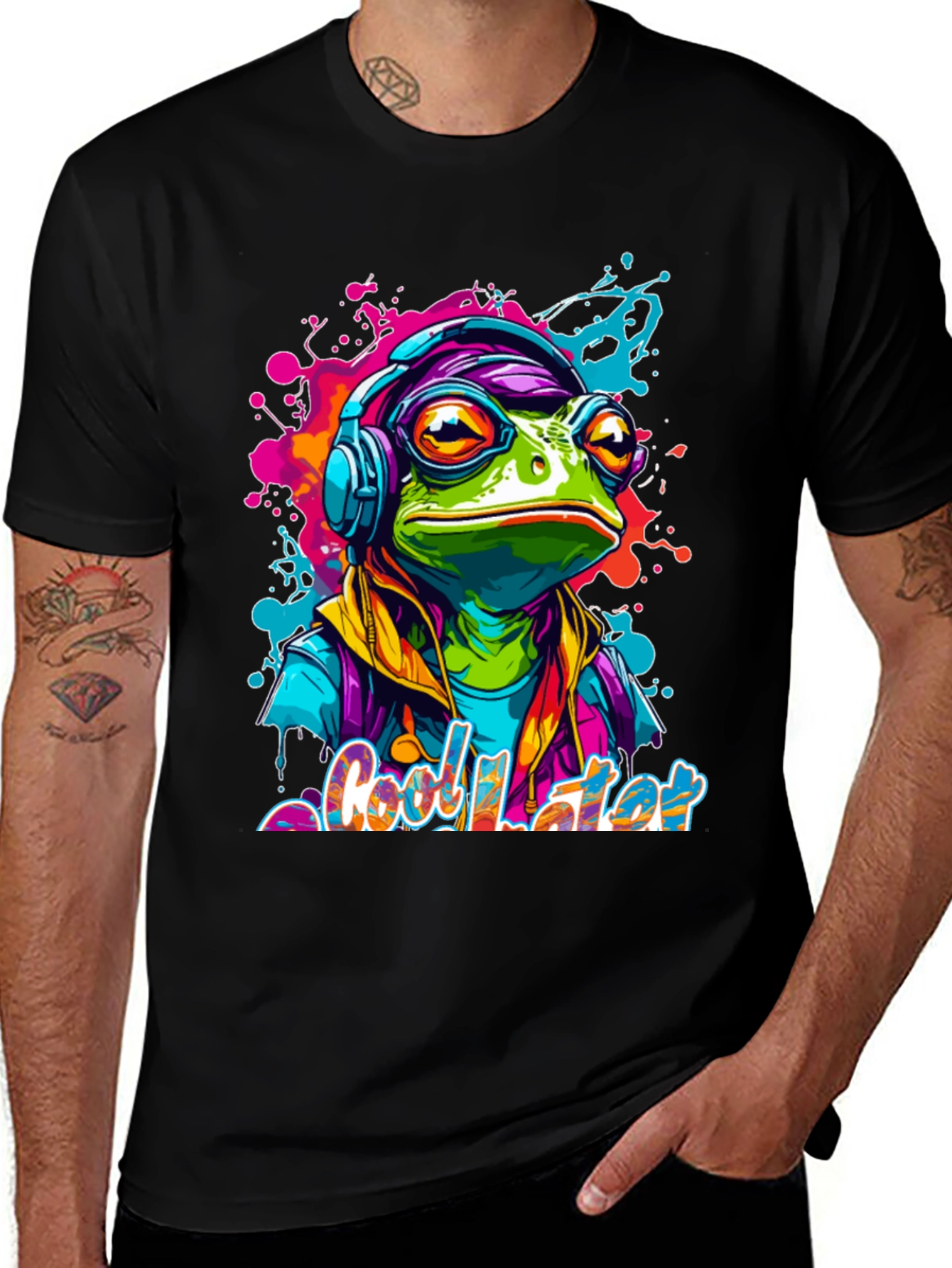 Variant 6 of Cool Frog Later Graphic Tee - Funky Design