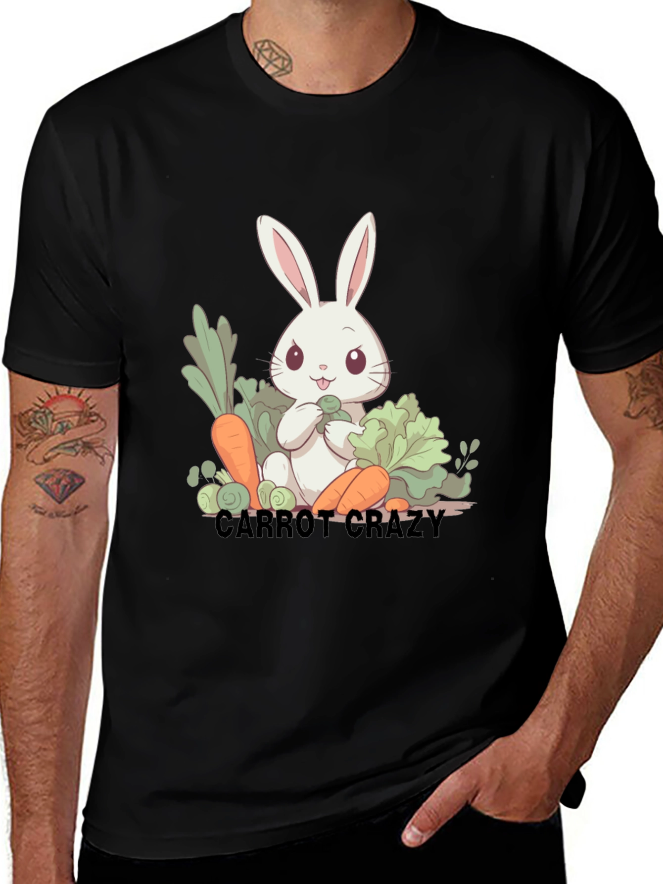 Variant 12 of Carrot Crazy Rabbit Graphic T-Shirt
