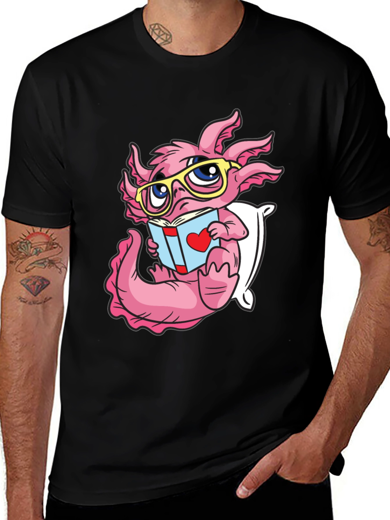 Variant 19 of Axolotl Reading Book T-Shirt