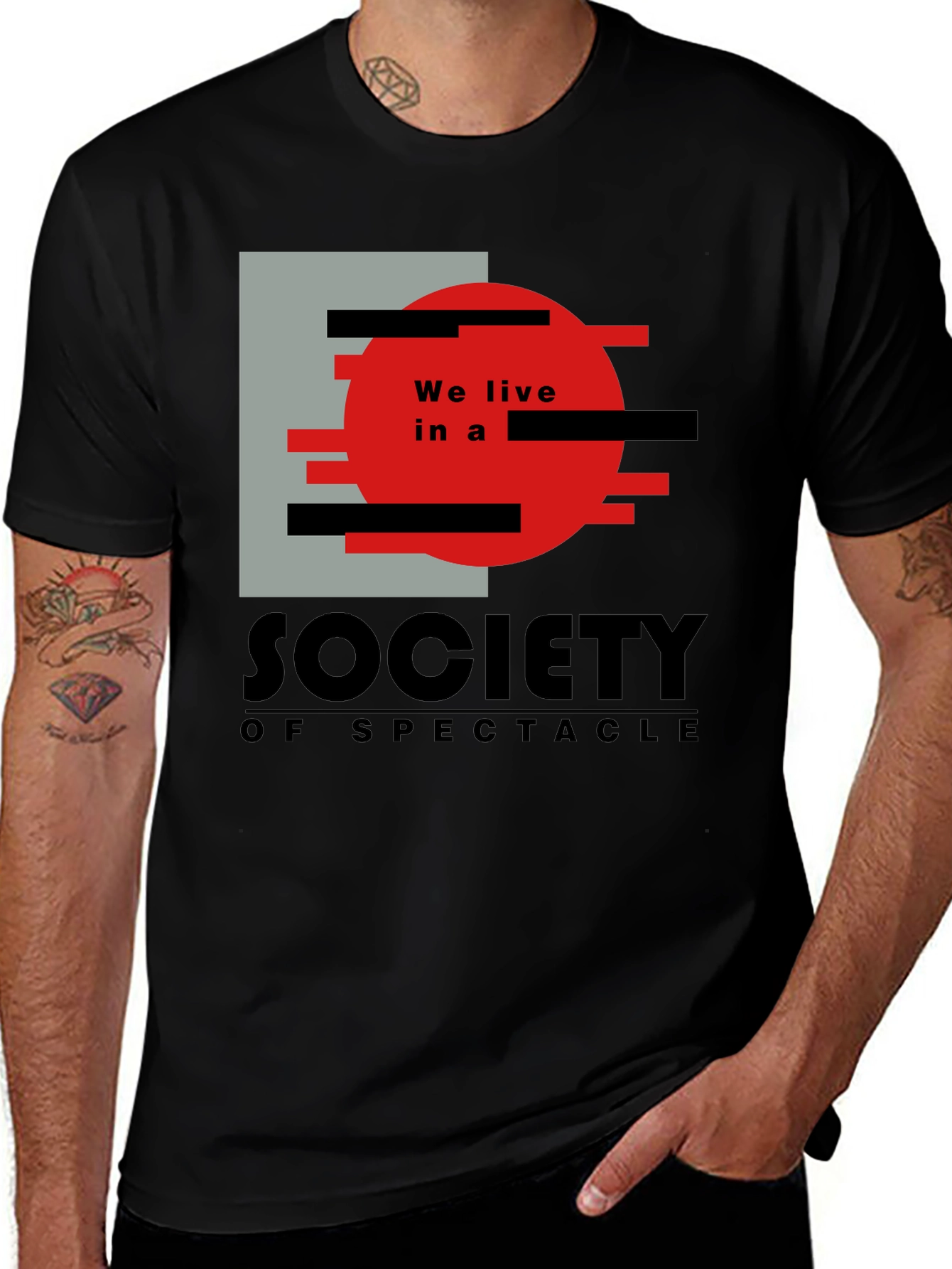 Variant 16 of Society of Spectacle Graphic Tee - Black