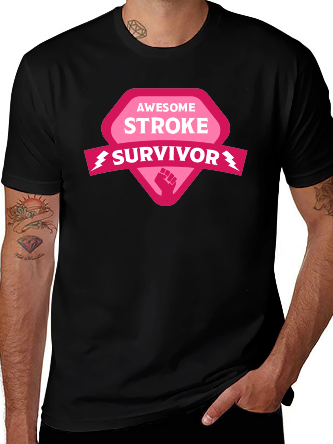 Variant 22 of Awesome Stroke Survivor Graphic Tee