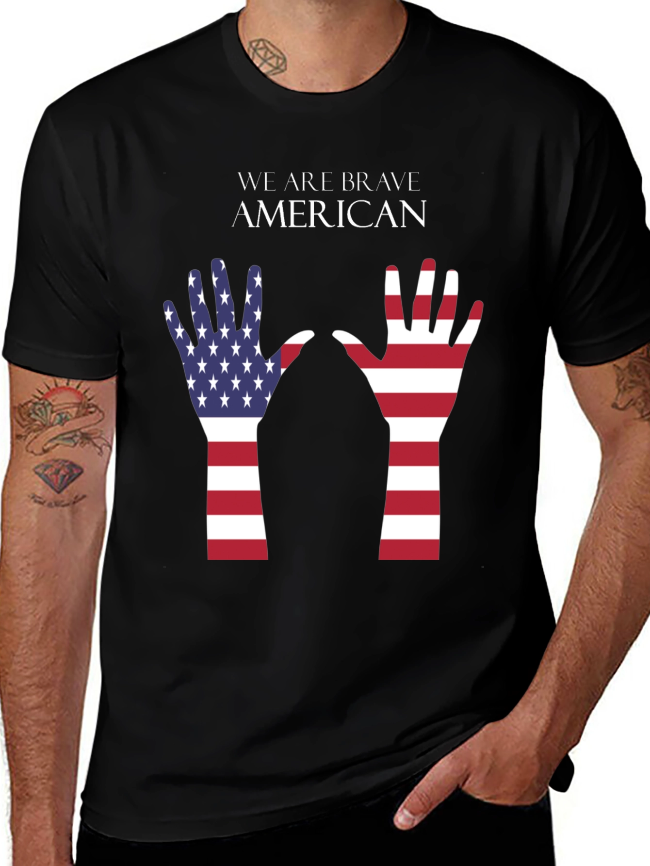 Variant 22 of Brave American T-Shirt - Patriotic Design