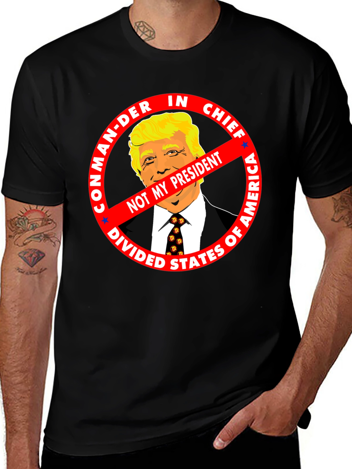 Variant 6 of Not My President Anti-Trump Graphic Tee