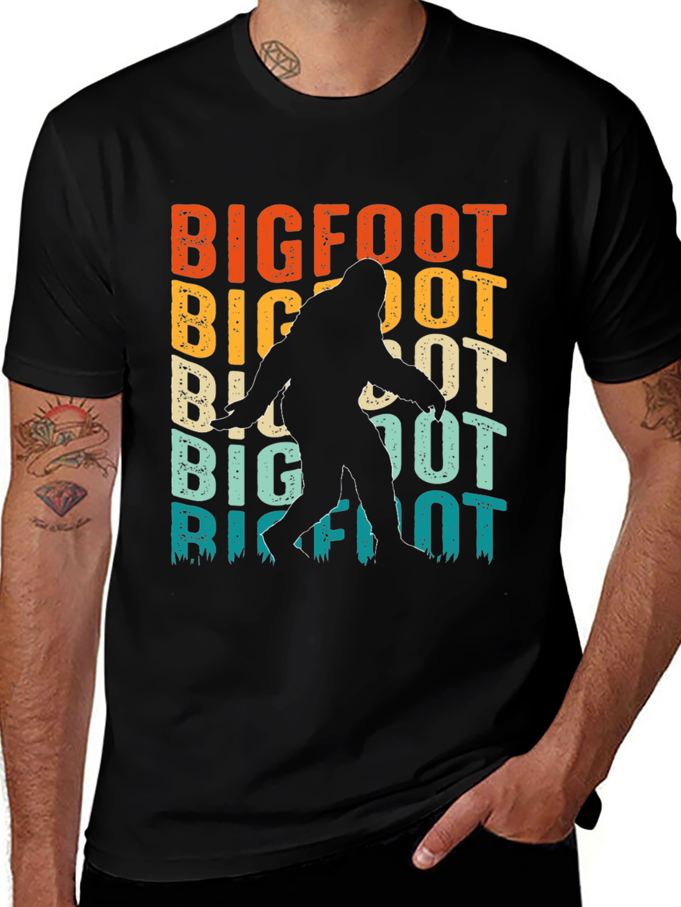 Retro Bigfoot Graphic T-Shirt